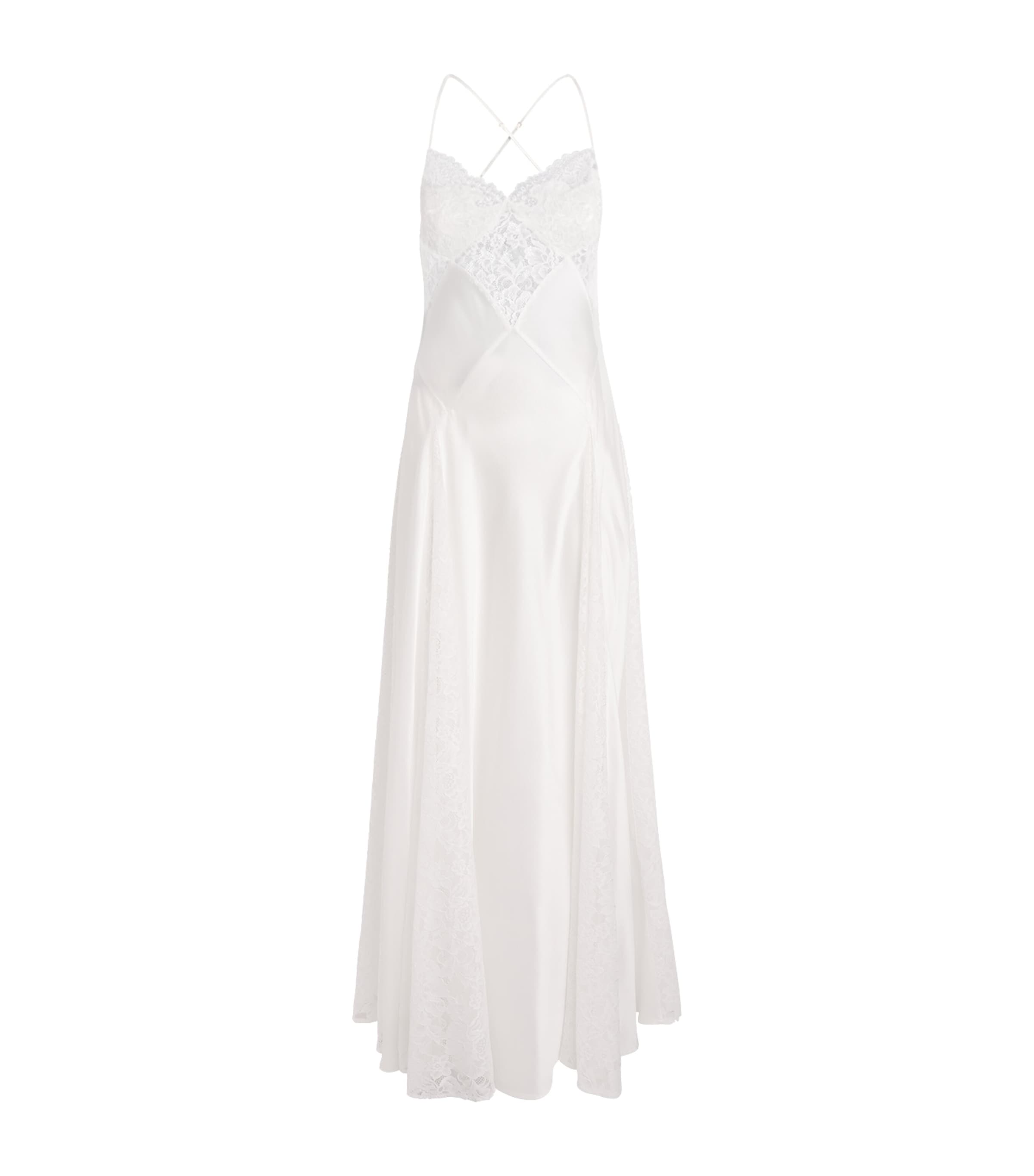 Marjolaine Womens Silk Slip Dress Naturel Image 1