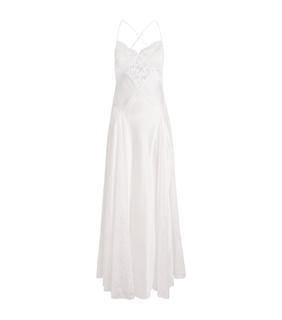 Marjolaine Womens Silk Slip Dress Naturel Image 1