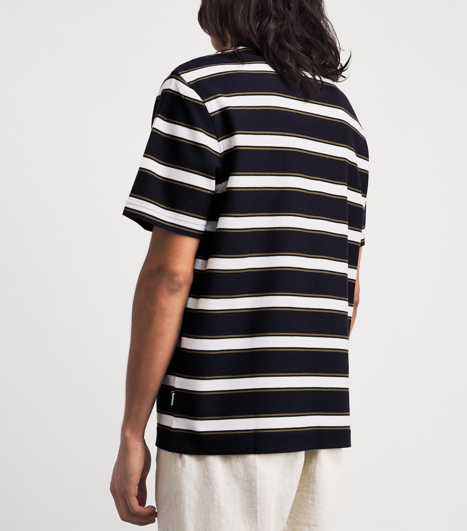 Barbour Mens Stripe T-Shirt Dark Navy Image 5