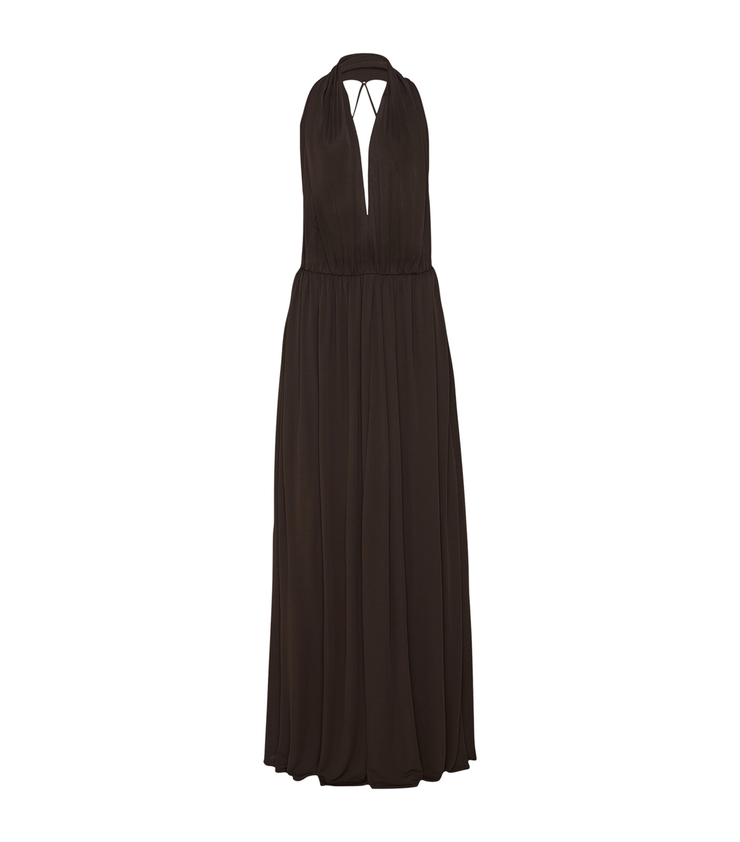 The Row Pharao Maxi Dress In Brown