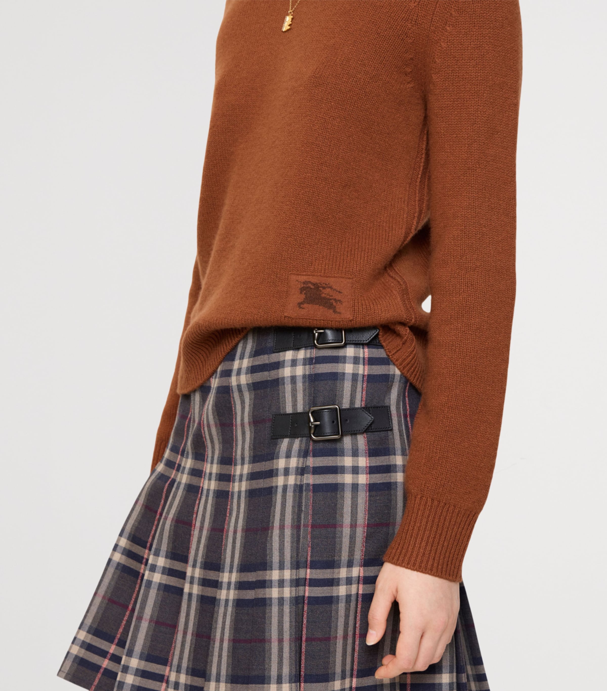 Cashmere EKD Patch Sweater GINGER Image 3