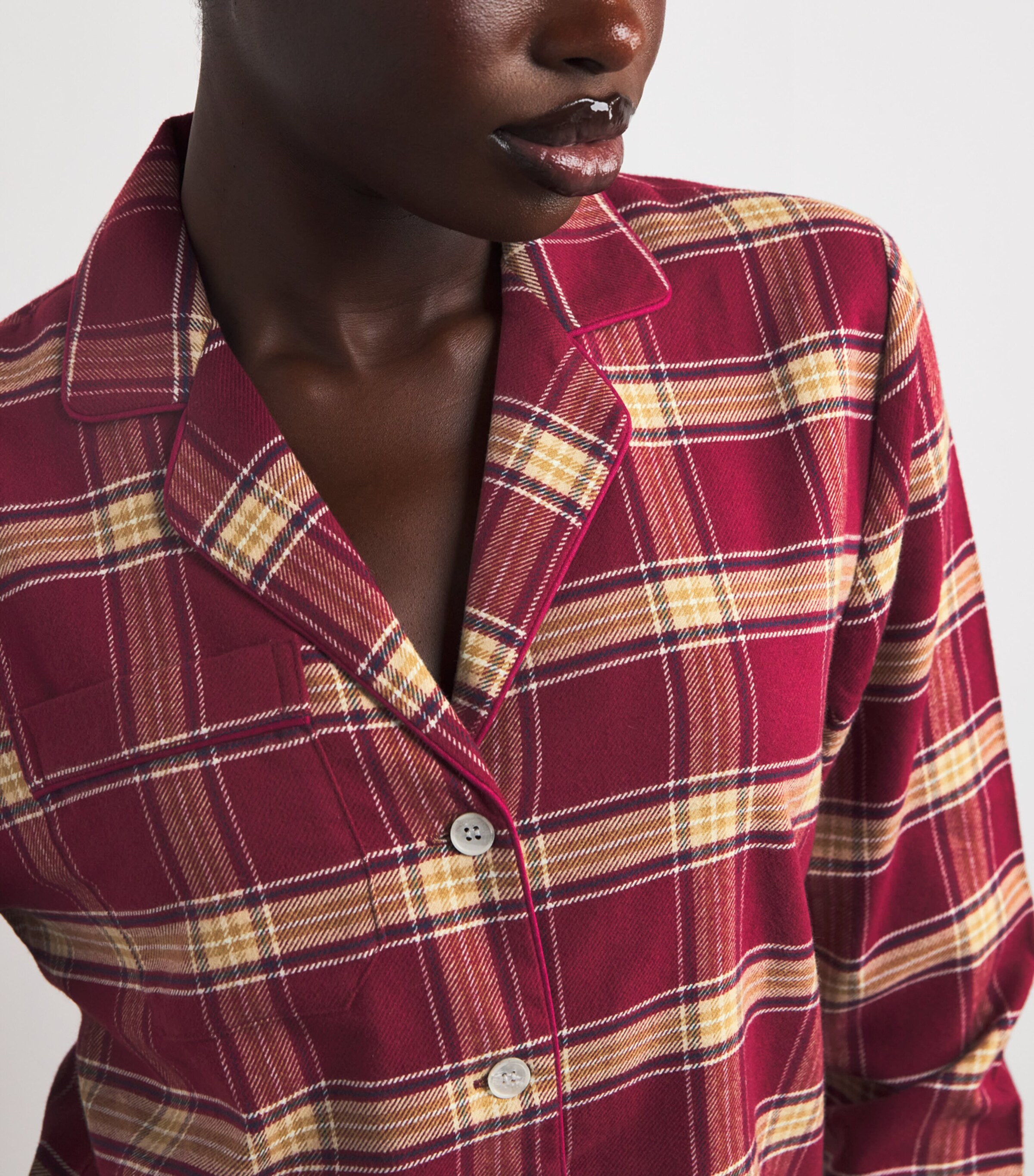 Cotton Kelburn Pyjama Set 48 BURGUNDY Image 6