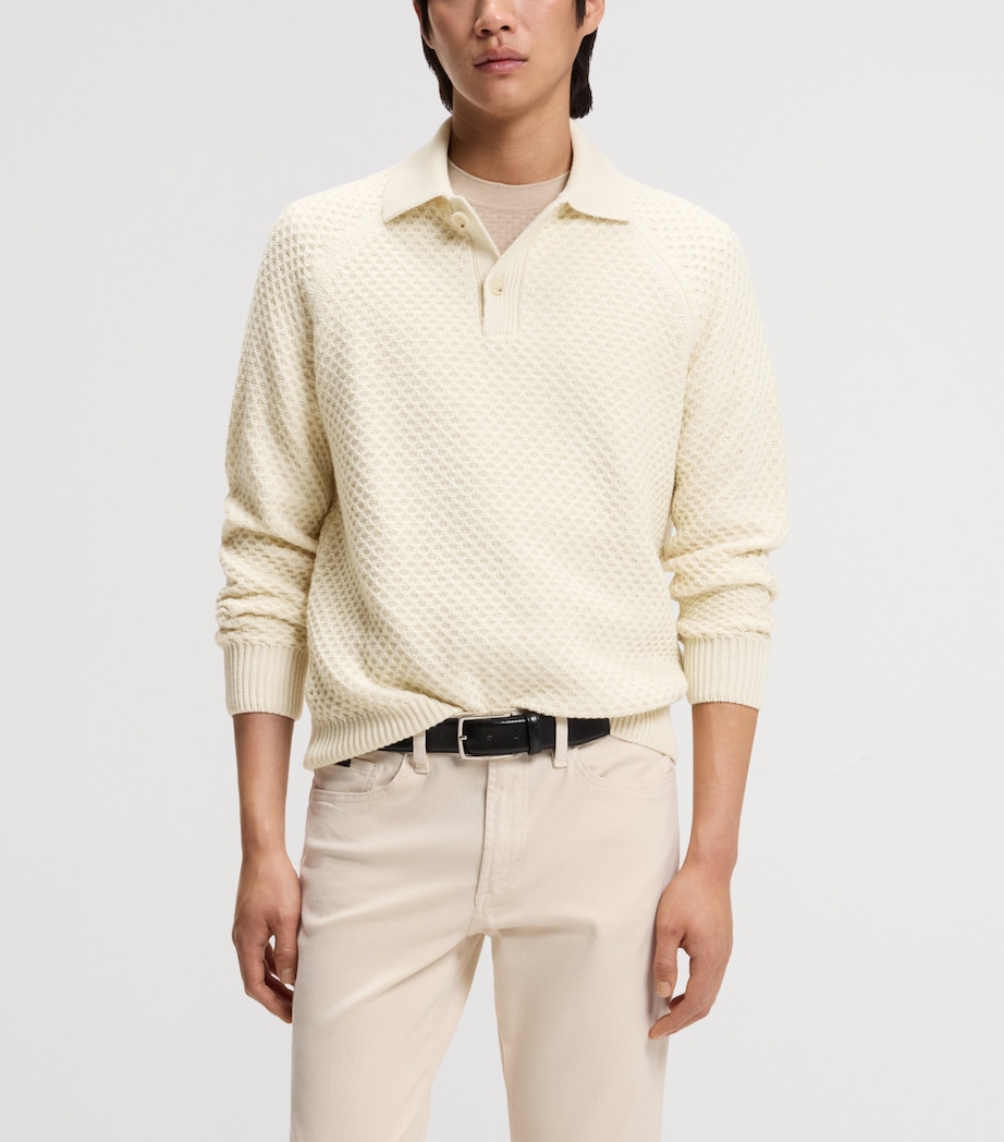 BOSS Mens Cashmere Polo Sweater Image 2