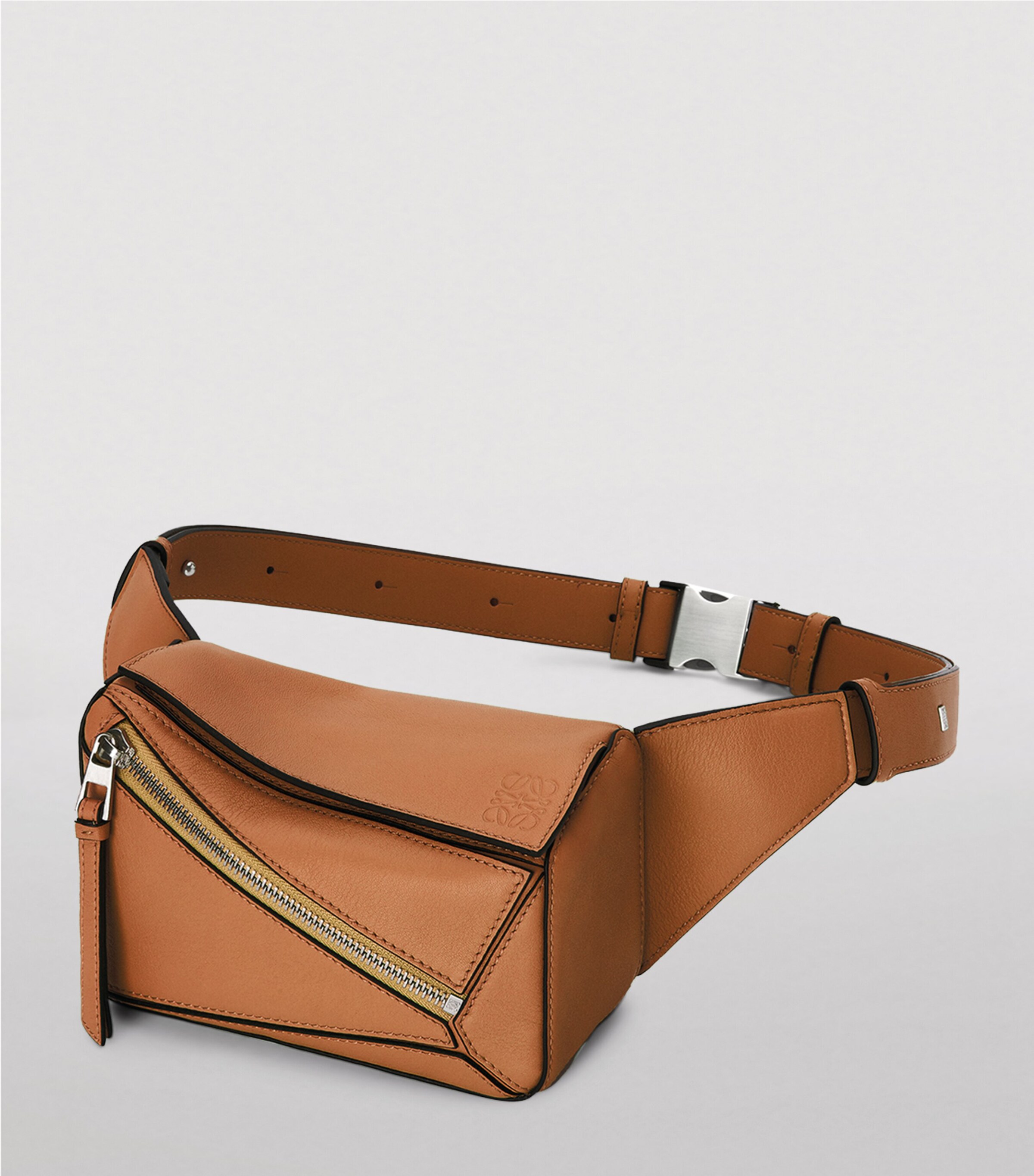 Mini Leather Puzzle Belt Bag TAN Image 4