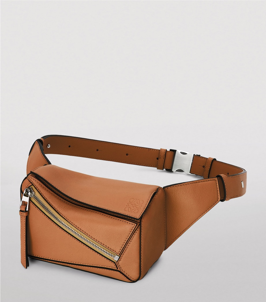 Mini Leather Puzzle Belt Bag TAN Image 4
