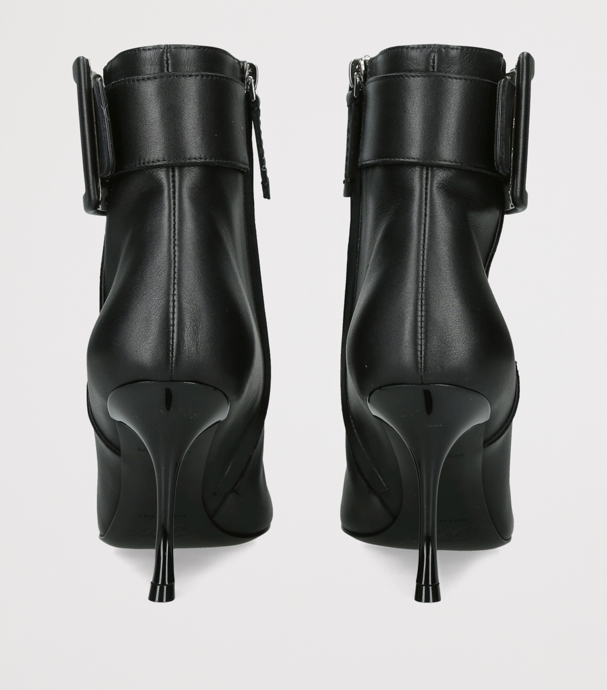 Roger Vivier Leather Viv' in the City Ankle Boots 85 Black Image 4