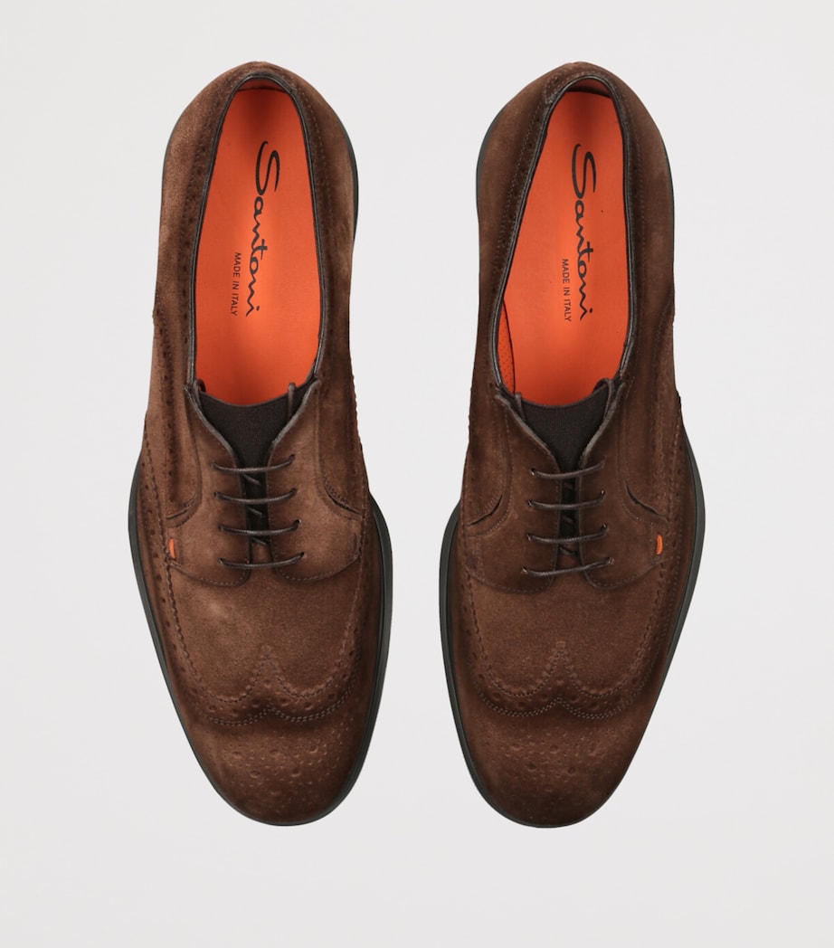 Suede Brogue Oxford Shoes BROWN Image 4