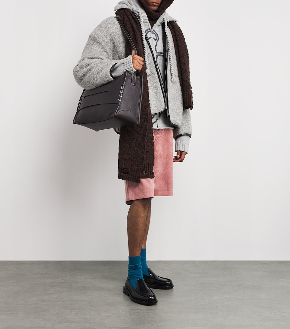 Leather Loafer Messenger Bag CHOCOLATE BROWN Image 2