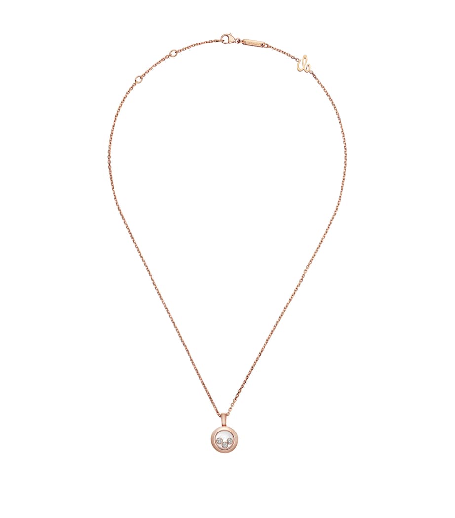 Rose Gold And Diamond Happy Diamonds Icons Pendant 18K ROSE GOLD Image 4