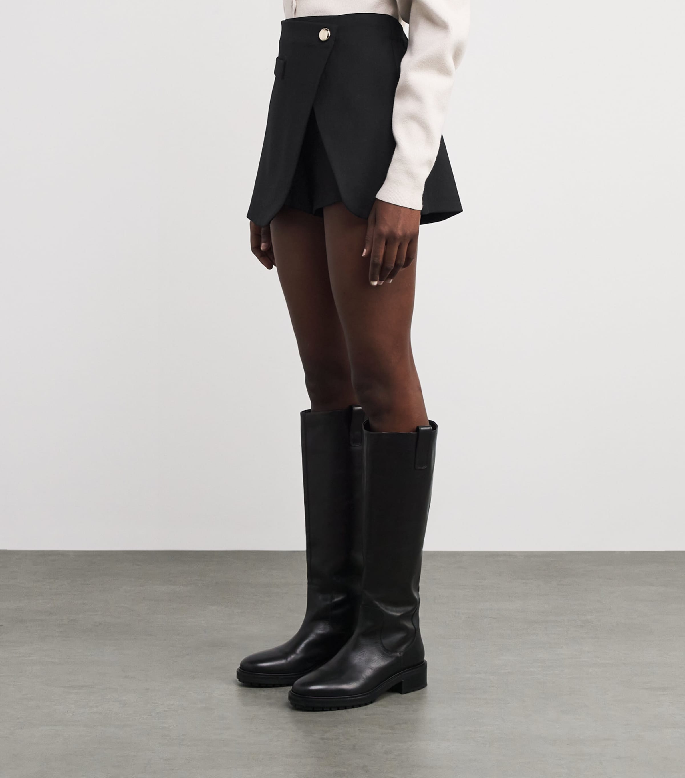 Asymmetric Tailored Skort BLACK Image 3