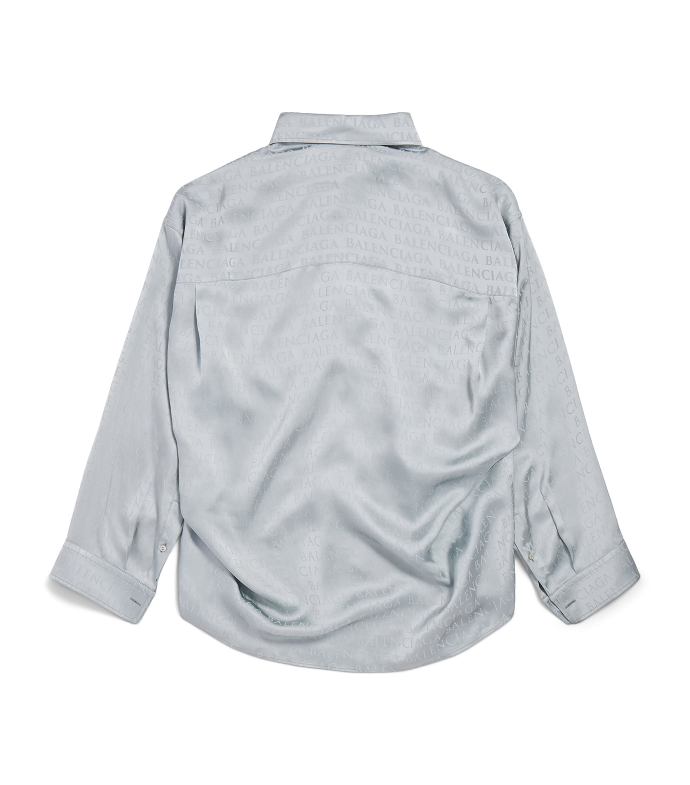 Balenciaga Womens Satin Jacquard Cocoon Shirt Image 2
