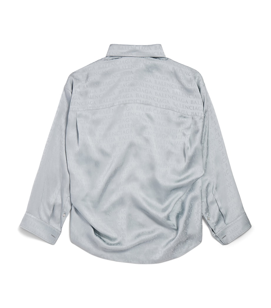 Balenciaga Womens Satin Jacquard Cocoon Shirt Image 2