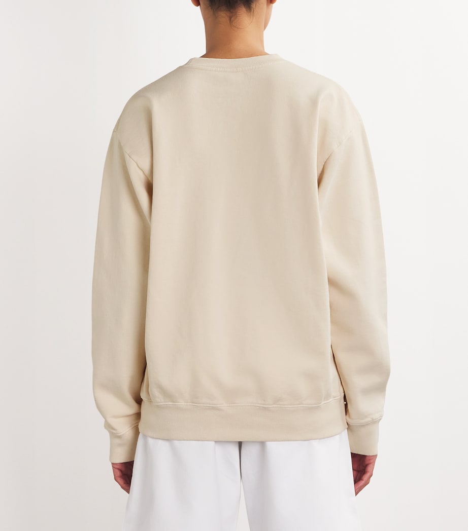 Cotton Carlyle Script Sweatshirt CREAM FOREST Image 4