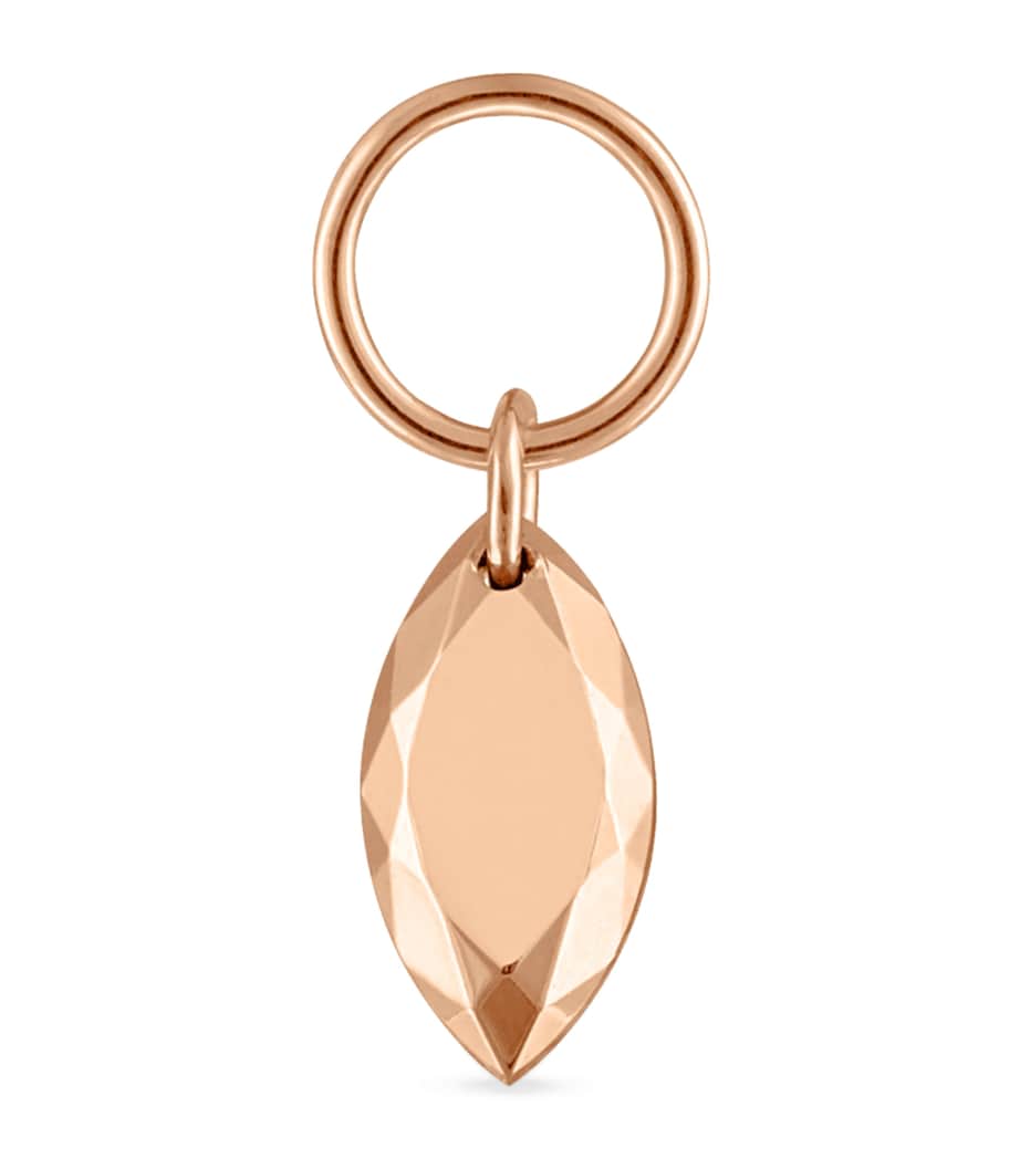Faceted Gold Marquise Charm (5.5mm) ROSE GOLD Image 1