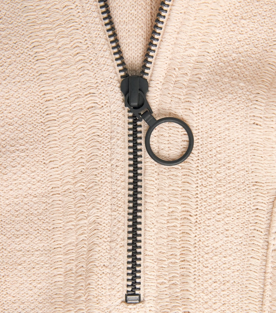 Oliver Spencer Mens Lorimer Half-Zip Sweatshirt Cream Image 6