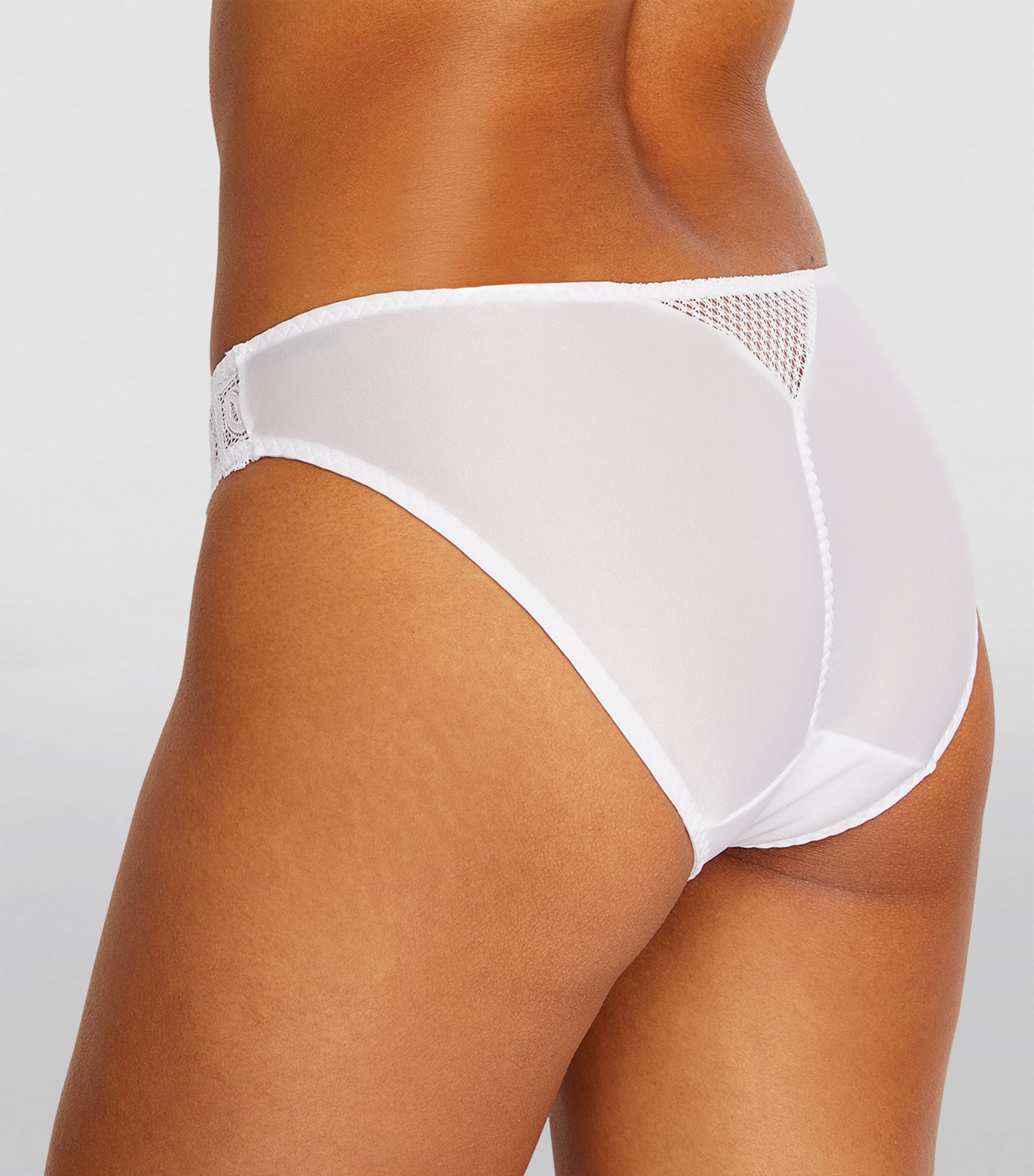 Lace-Trim Gaby Briefs 03 WHITE Image 3