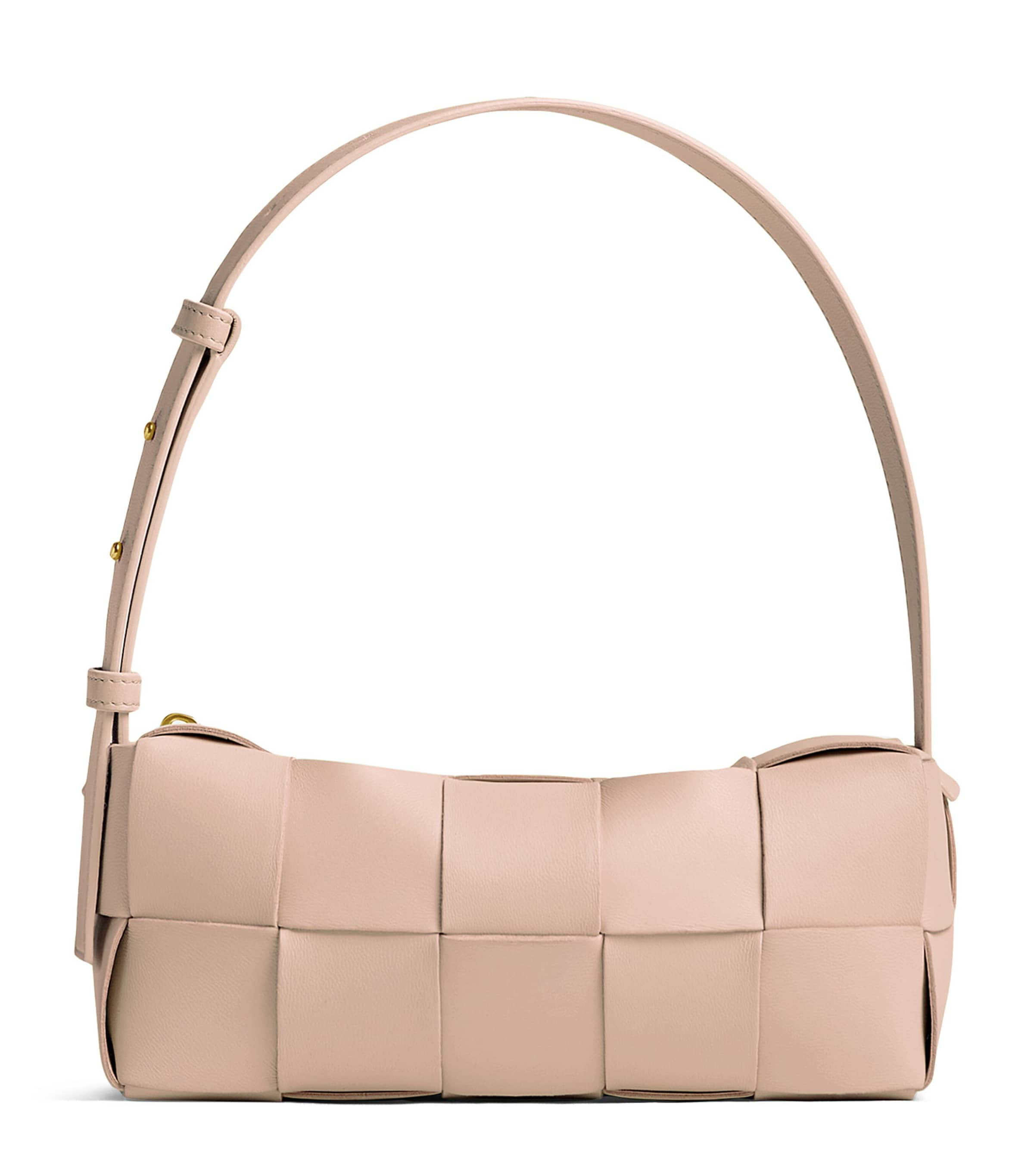 Bottega Veneta Small Brick Cassette Leather Shoulder Bag In Rose