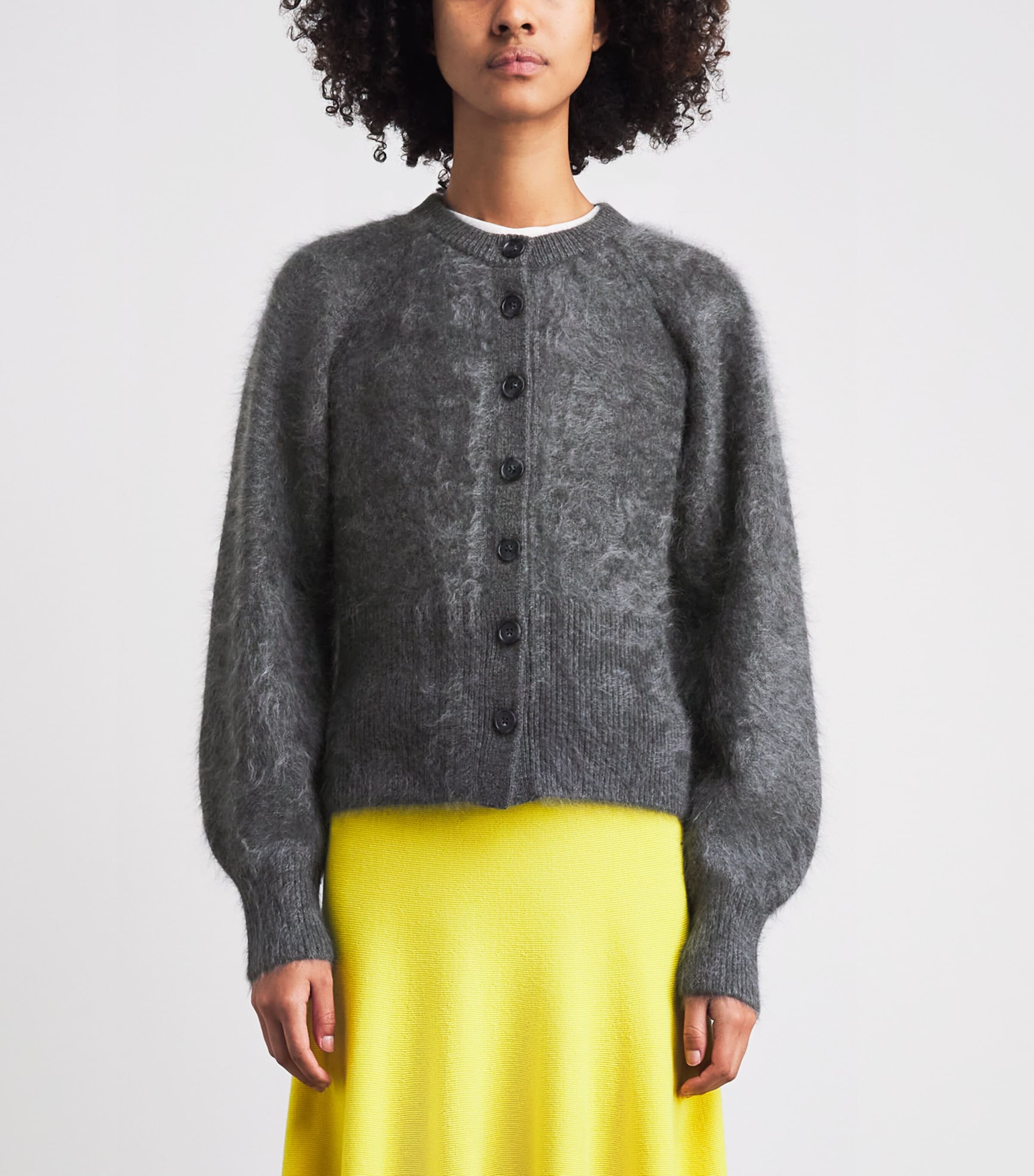 Guest In Residence Womens Cashmere Grizzly Cardigan Charcoal Image 4