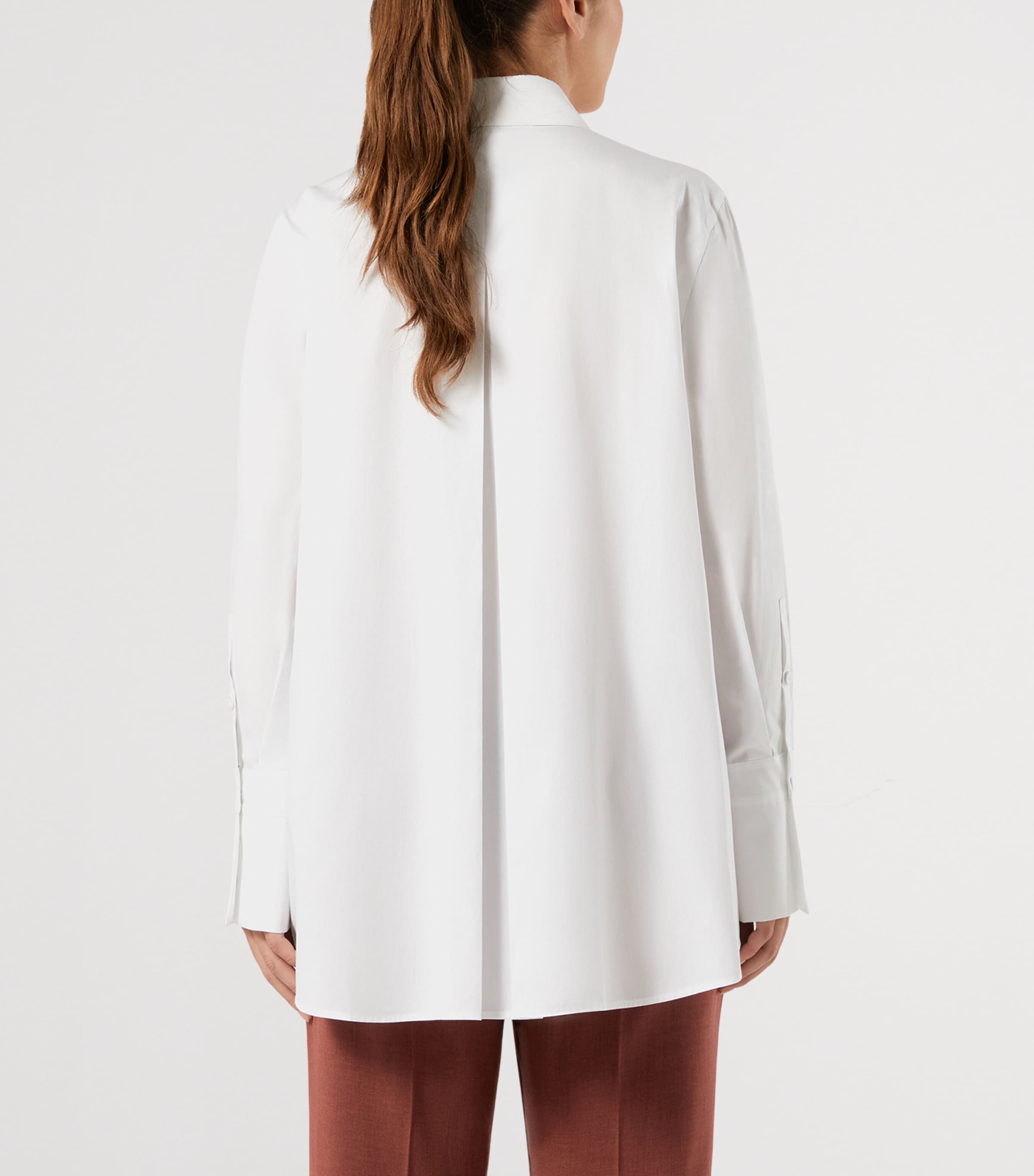 Marina Rinaldi Womens Cotton Embroidered Shirt Optical White Image 4
