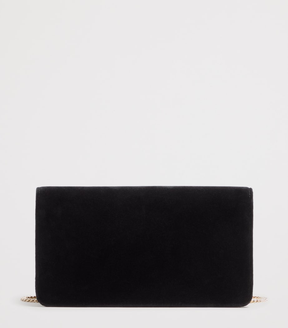 Mini Velvet VLogo Signature Bow Shoulder Bag EDM Image 4