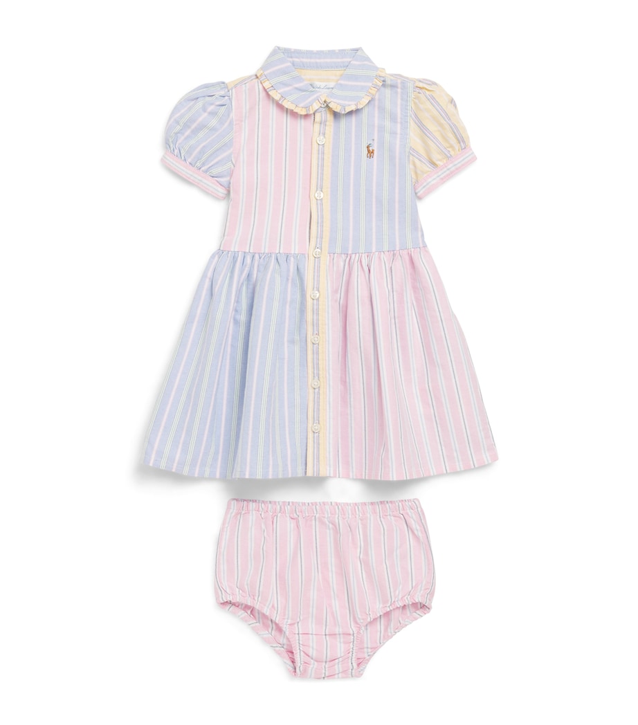 Ralph Lauren Kids Cotton Stripe Dress and Bloomers Set (3-24 Months) Image 1
