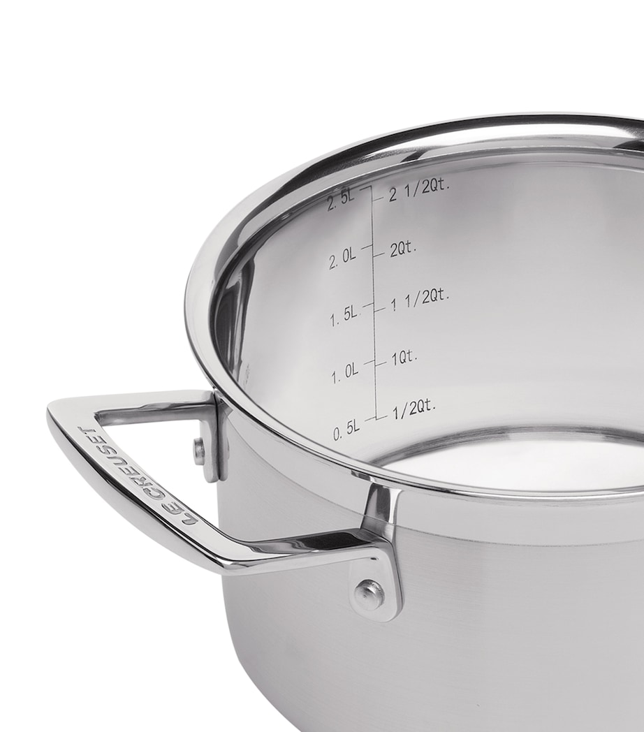 3-Ply Stainless Steel Saucepan (18cm) STEEL Image 2