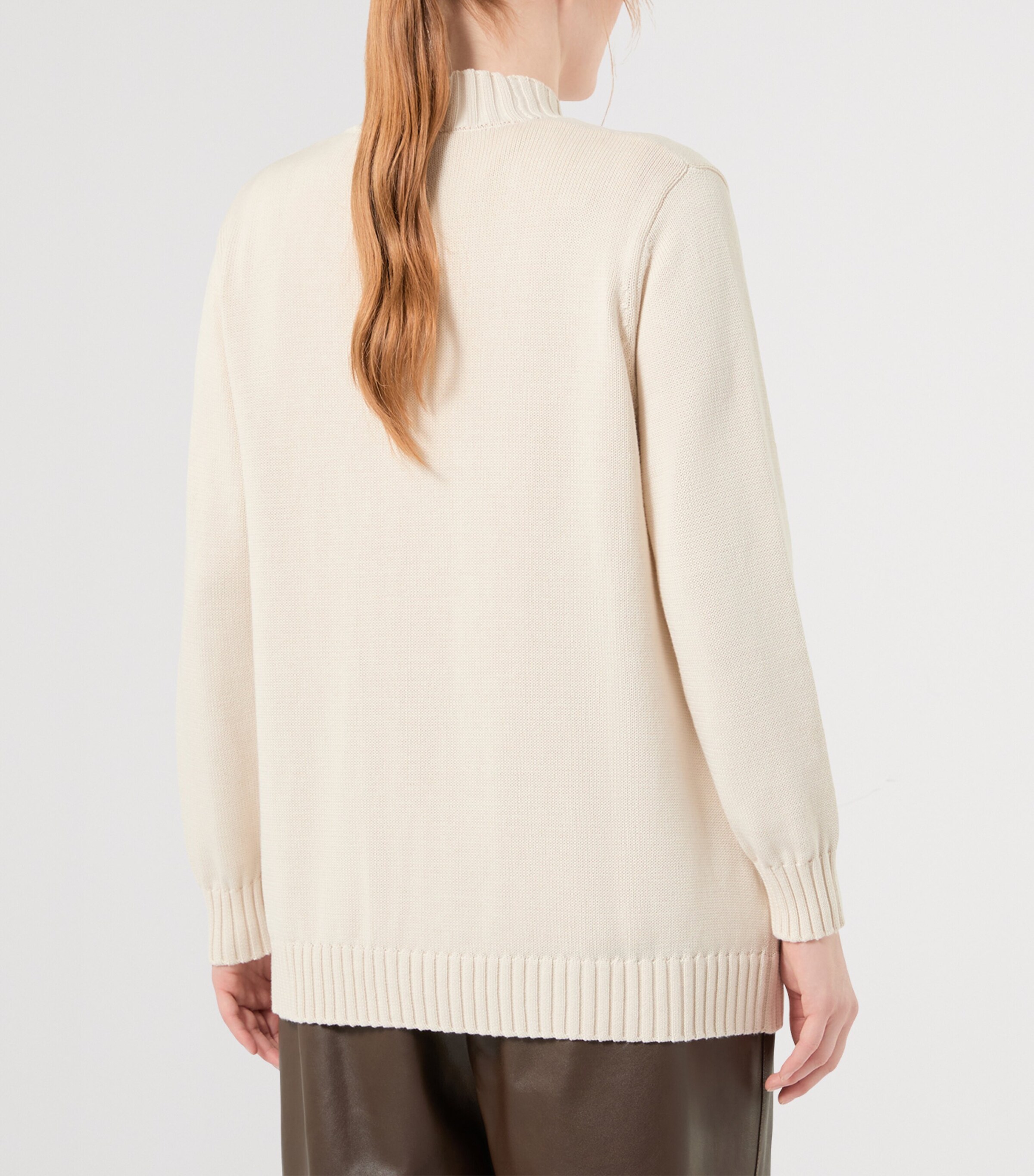 Marina Rinaldi Womens Cotton Sequin Cardigan White Image 4