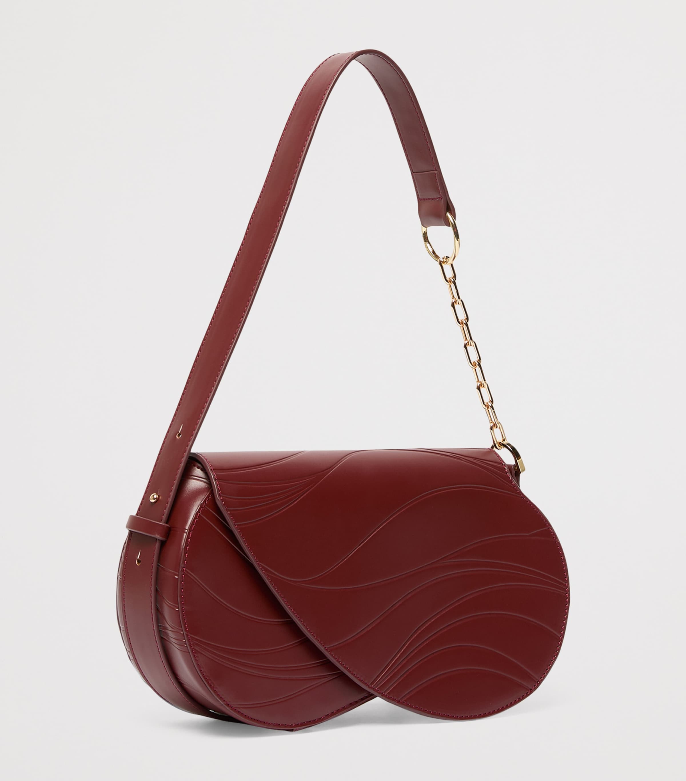 Marina Rinaldi Faux Leather Shoulder Bag Brick Red Image 3
