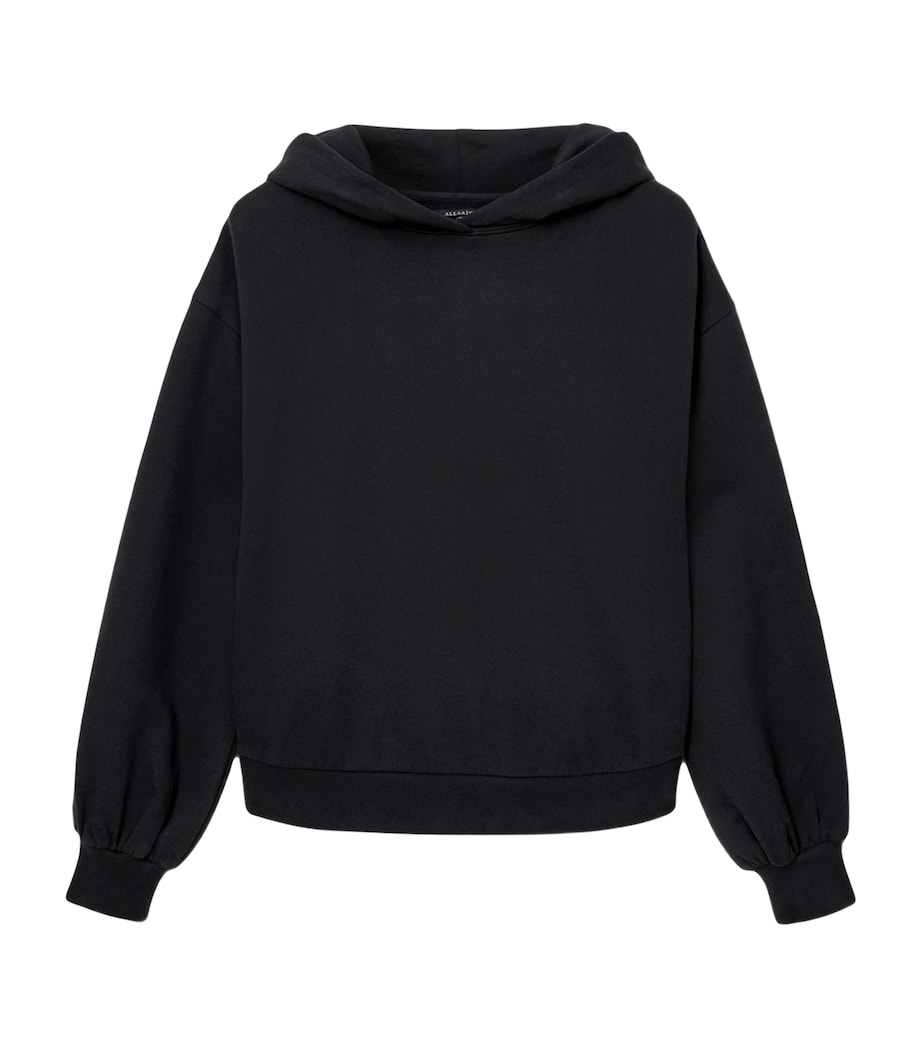 Organic Cotton Zinc Oversized Rhian Hoodie BLACK Image 1