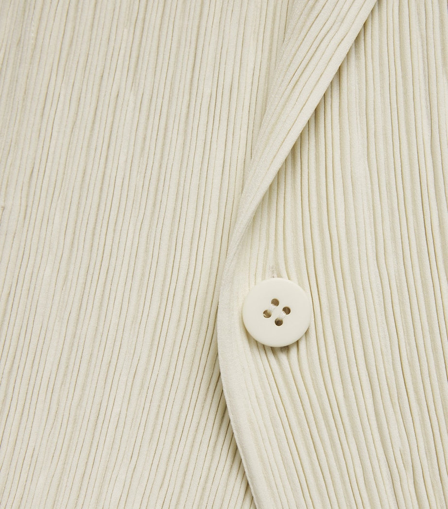 Issey Miyake Womens Hatching Pleats Blazer Off White Image 6