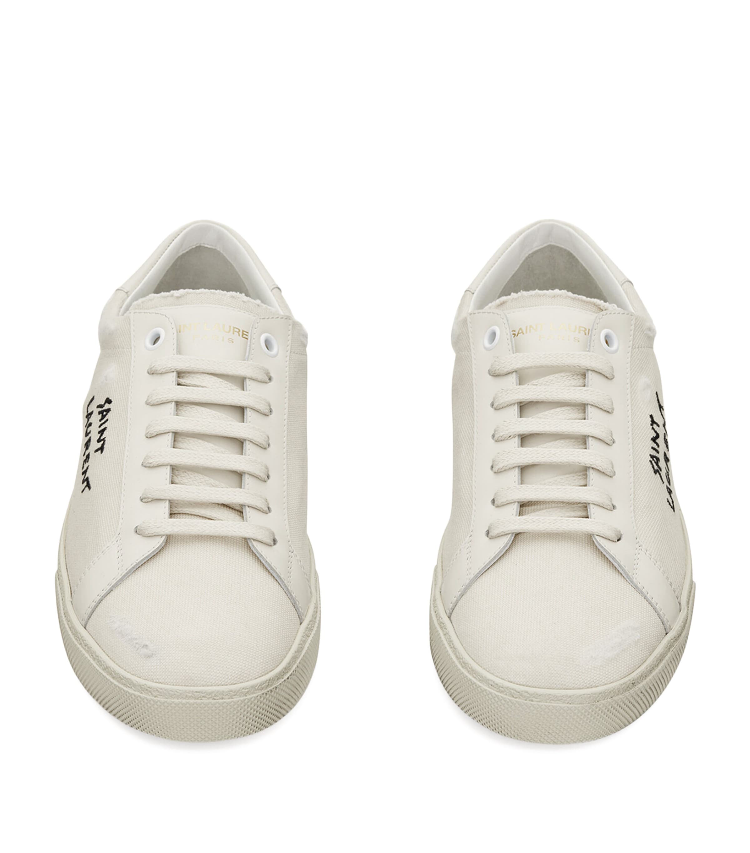 スニーカー Saint Laurent Court Classic Sl 06 Canvas Sneakers SAINT LAURENT Court Classic SL/06 distressed logo