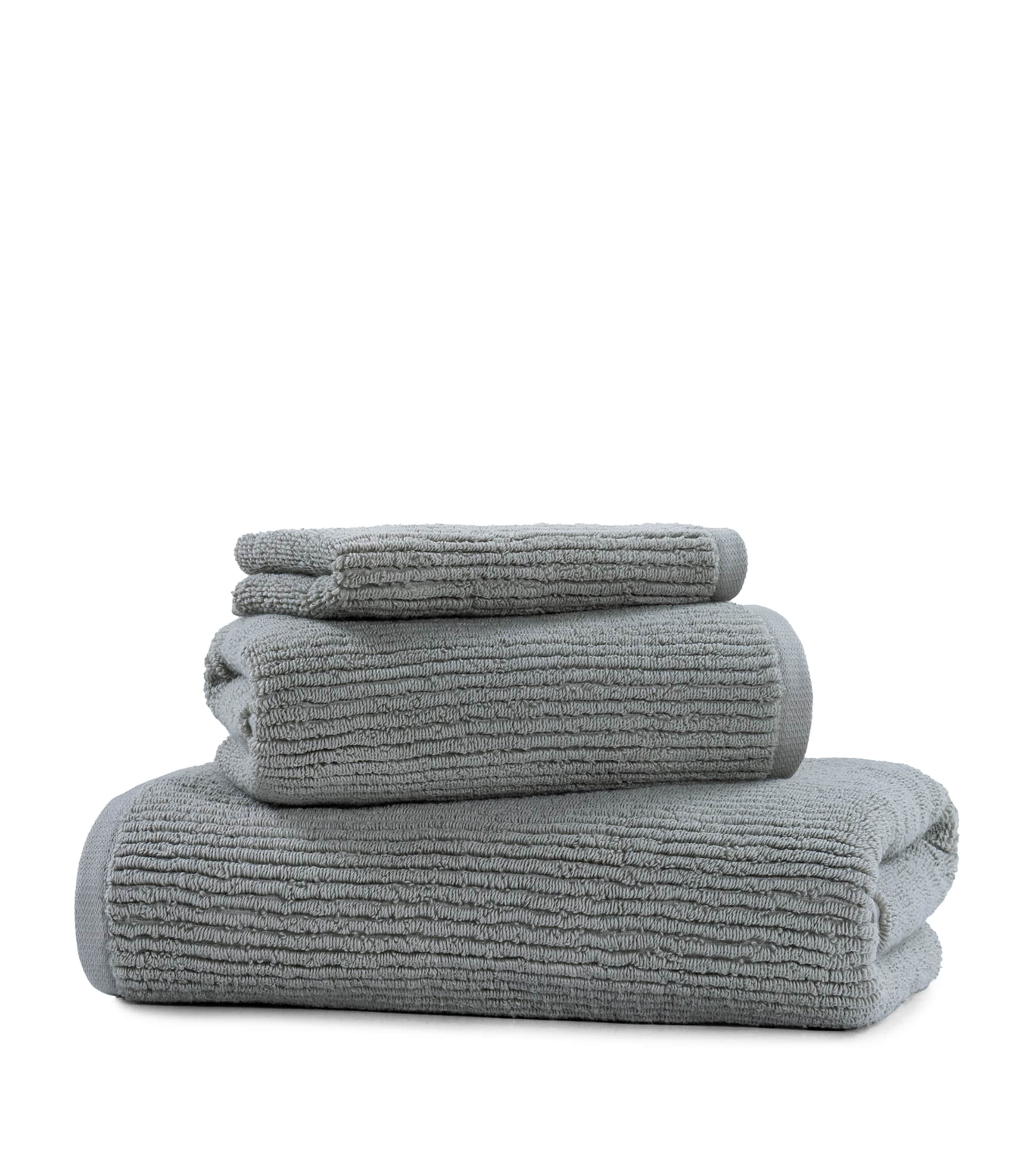 Hamam Organic Cotton Raya Face Cloth In Gray