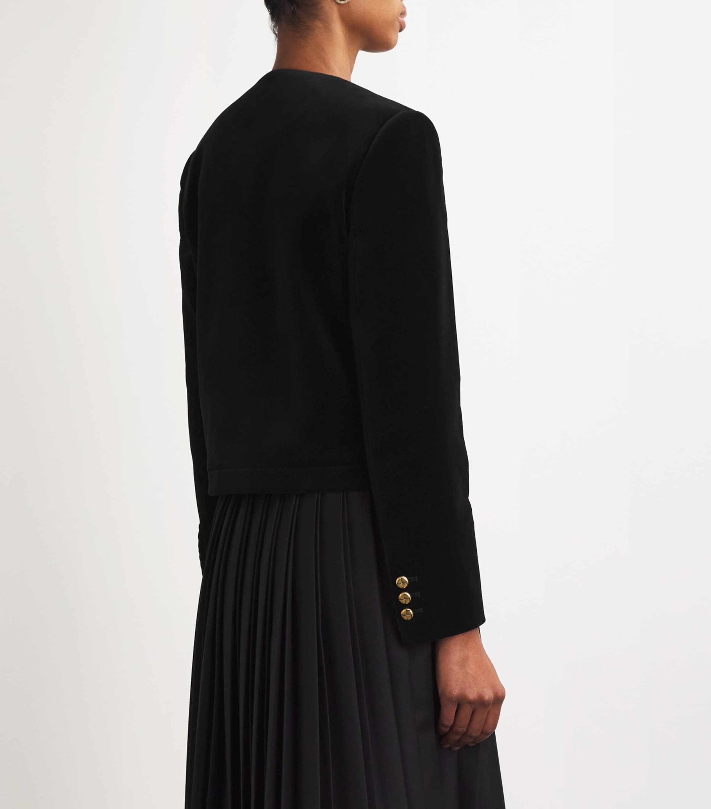 Velvet Shamo Bolero Jacket 0001 BLACK Image 4