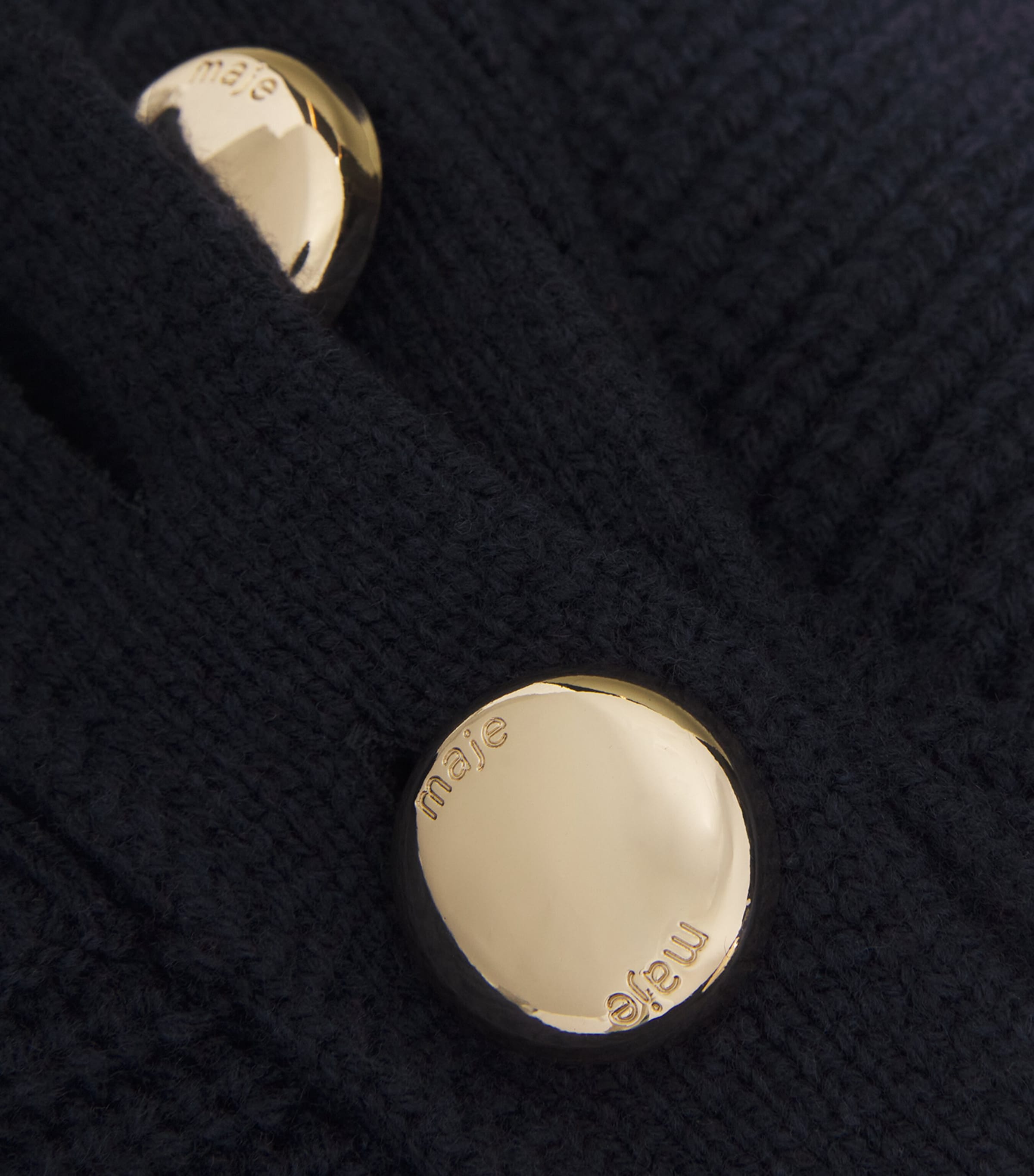 Wool Button-Neck Sweater NAVY Image 5