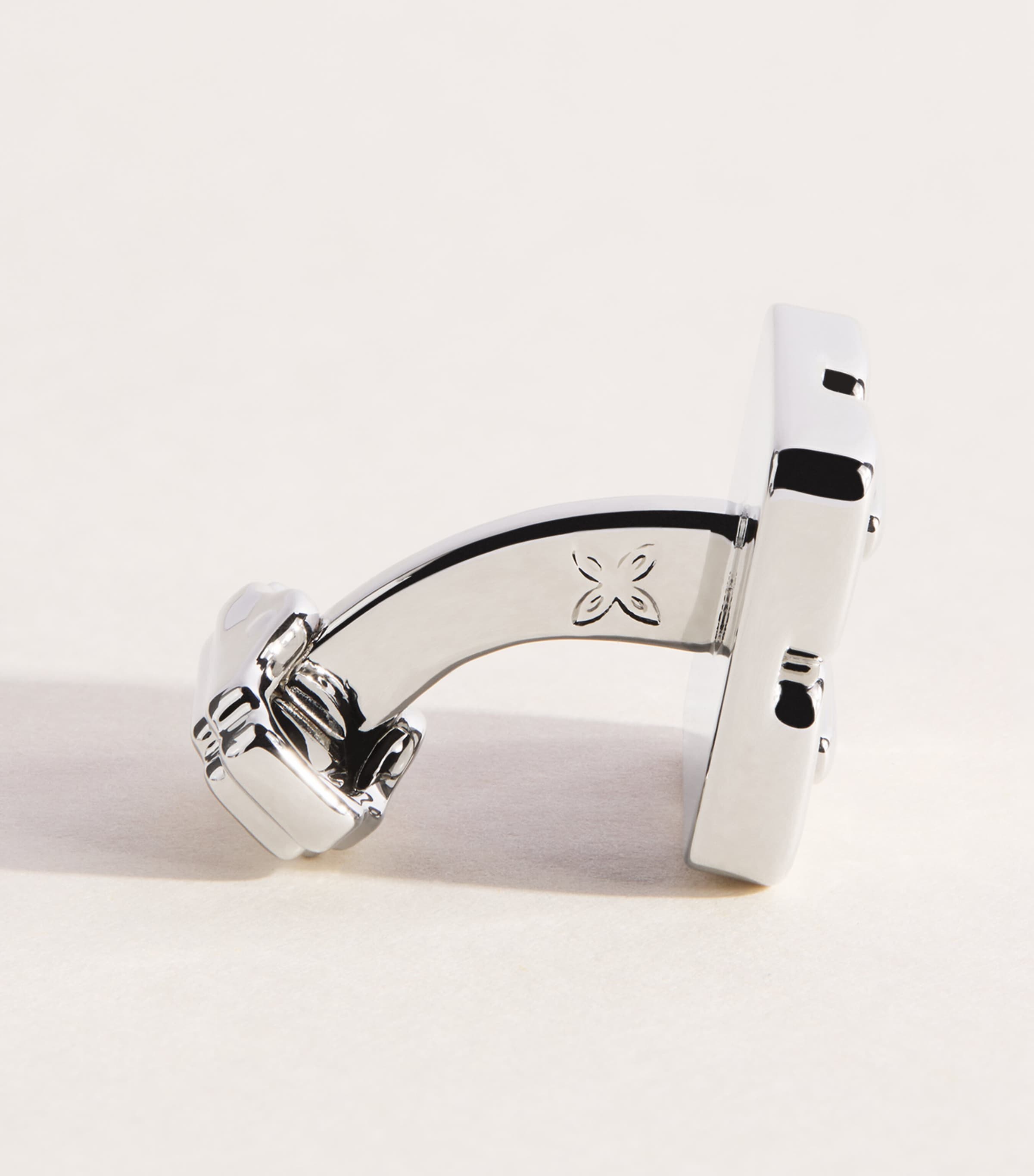 Tateossian Enamelled Thompson Cufflinks Black Image 4
