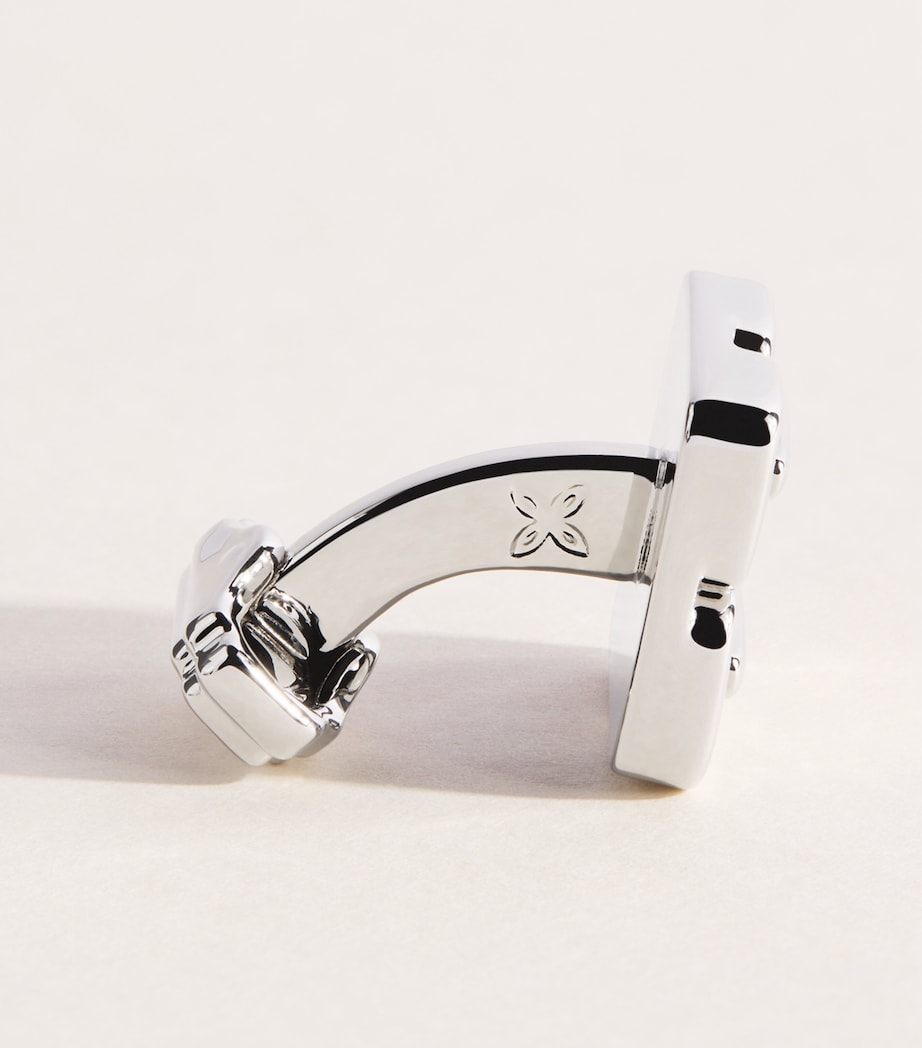 Tateossian Enamelled Thompson Cufflinks Black Image 4
