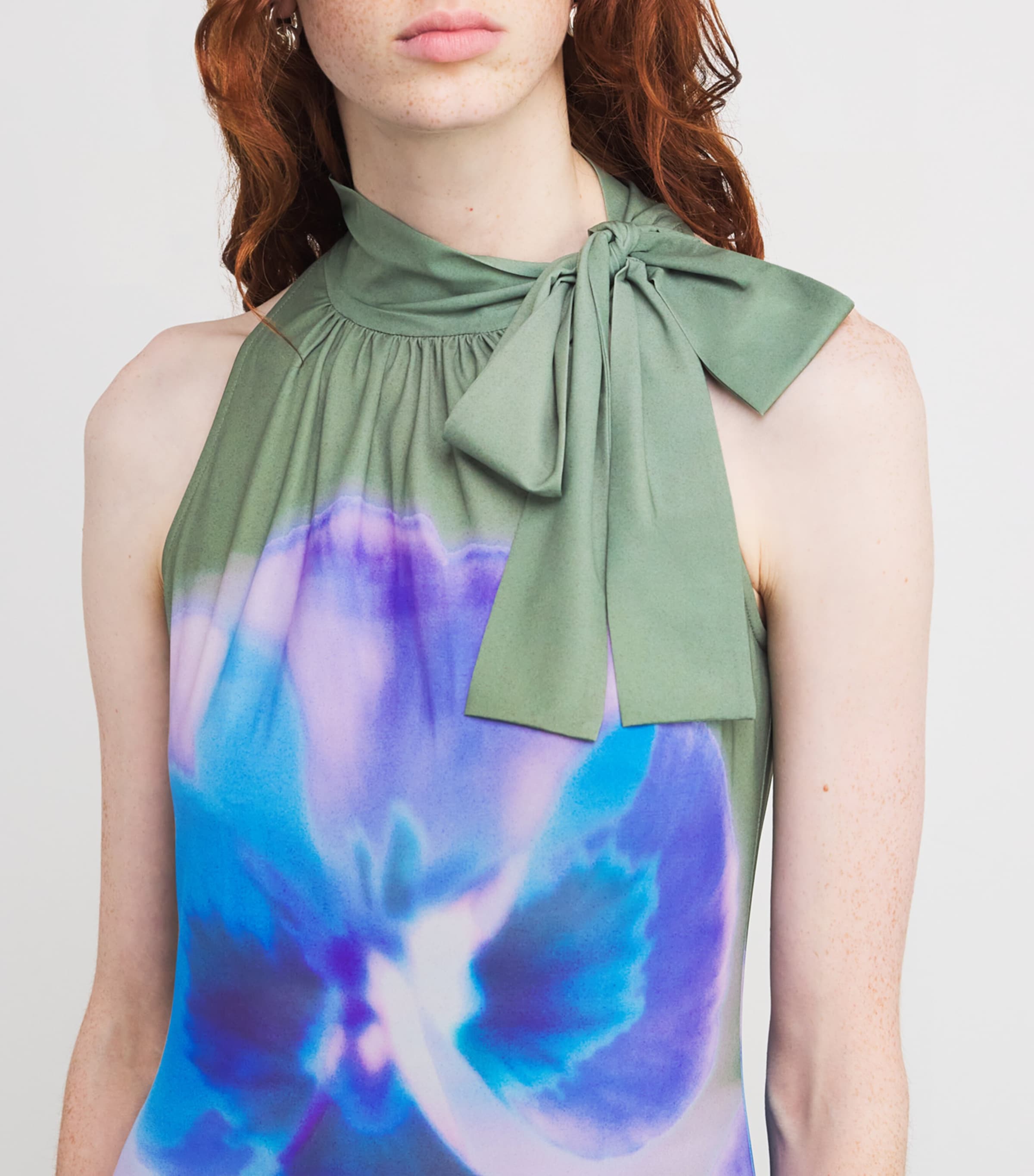 Floral Pussybow Maxi Dress IVY Image 4