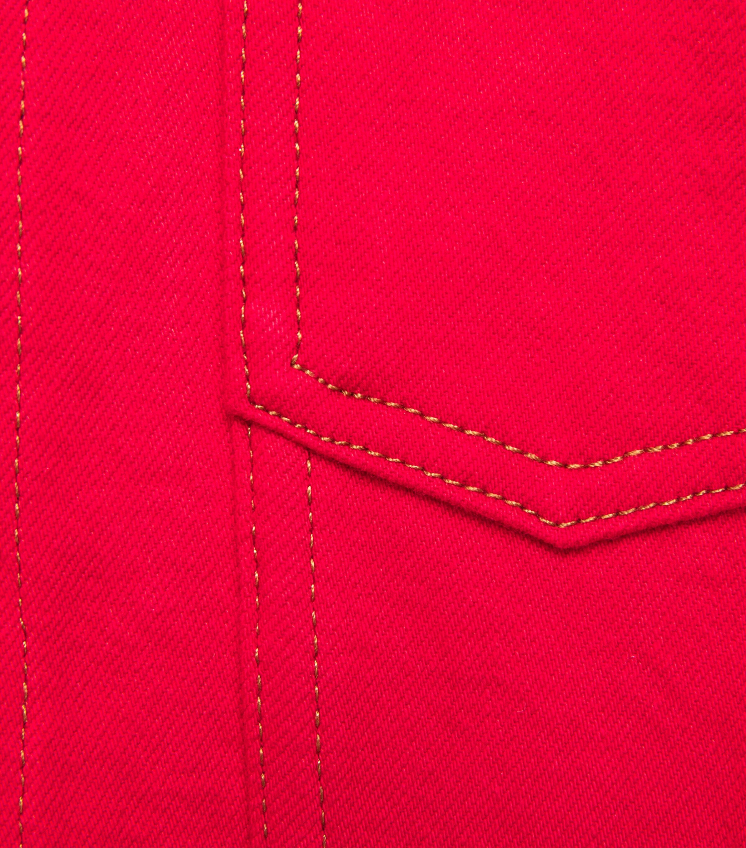 x Carolina Herrera Tailored Denim Jacket HERRERA RED Image 5