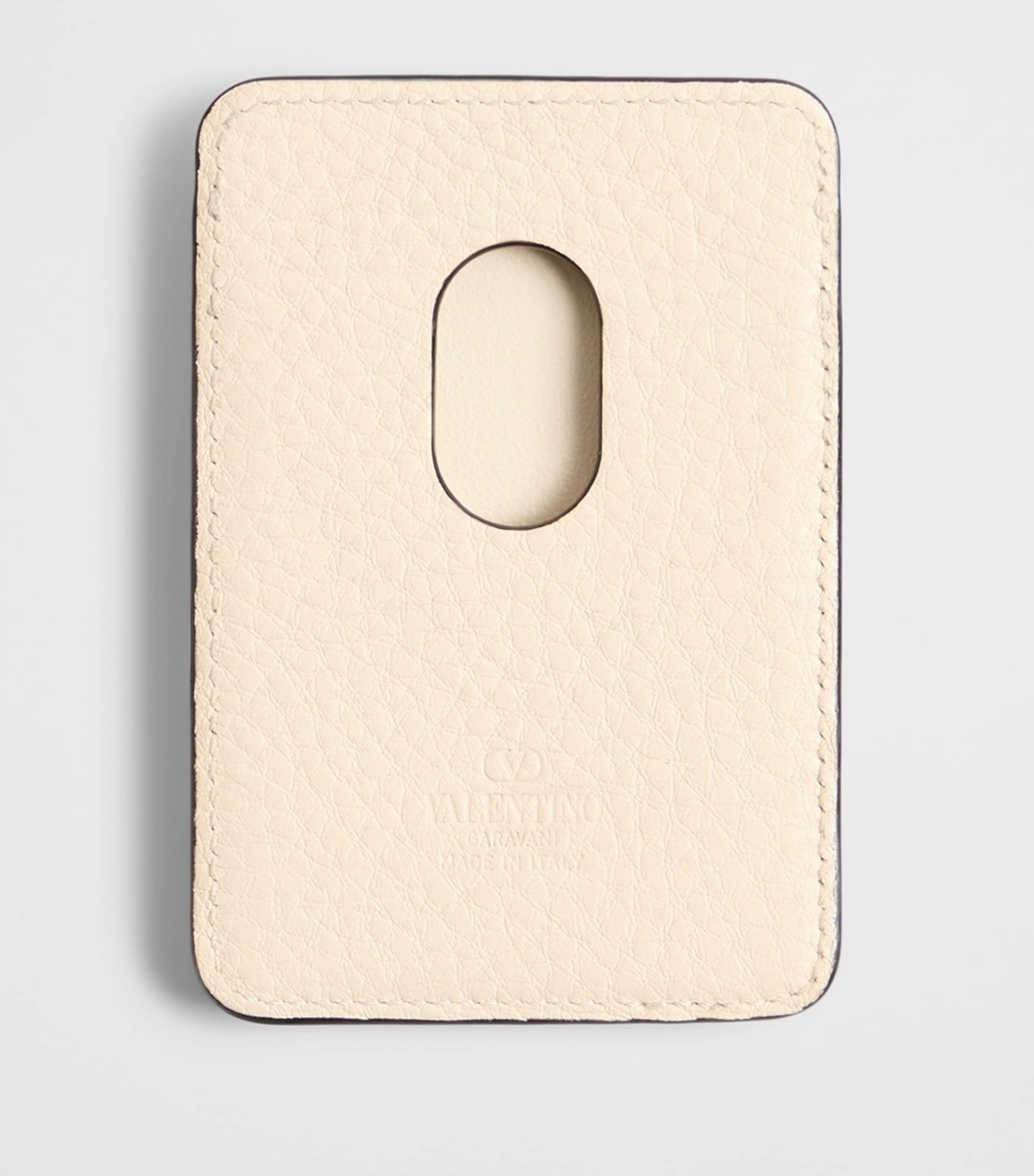 Valentino Garavani Leather Rockstud Magnetic Card Holder Image 2