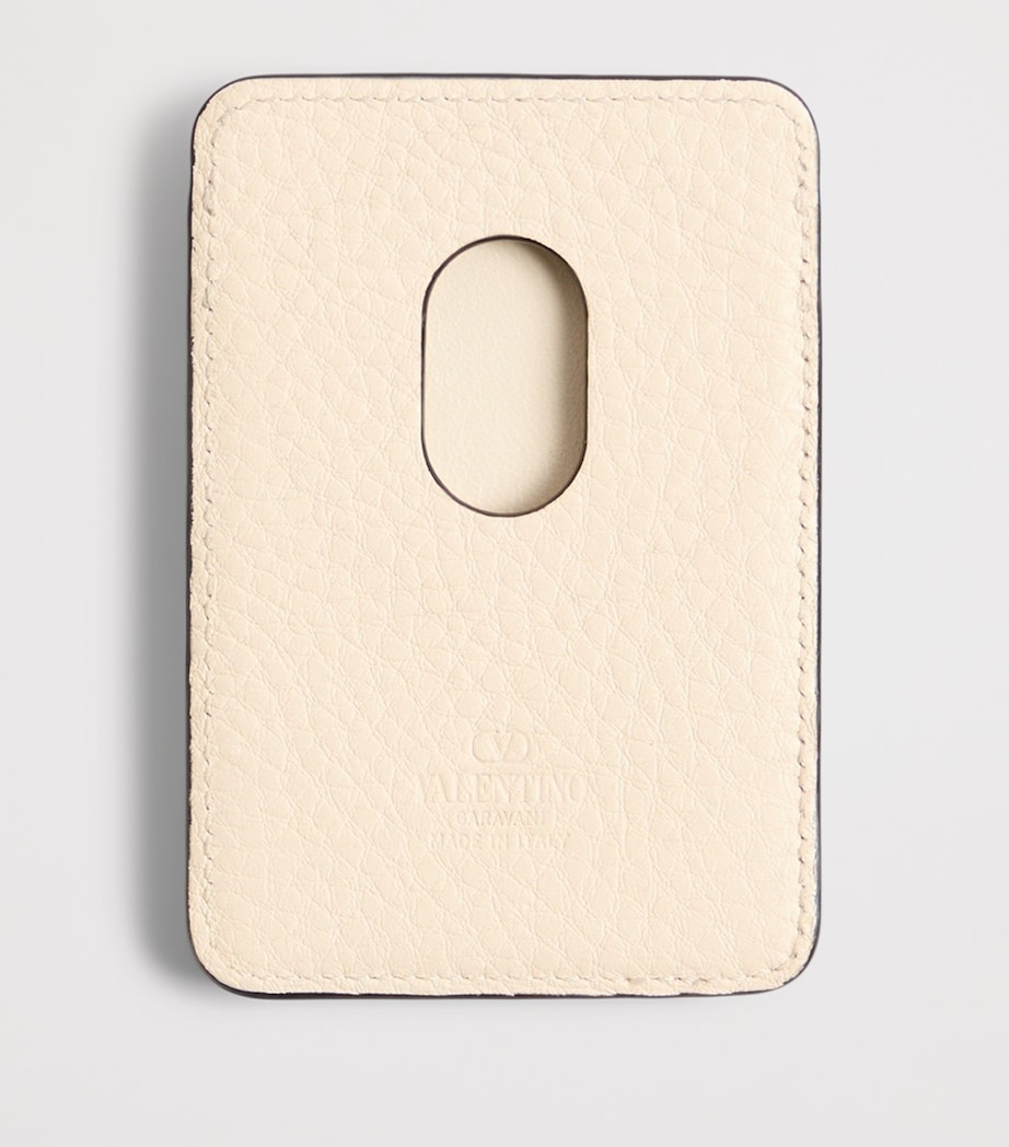 Valentino Garavani Leather Rockstud Magnetic Card Holder Image 2