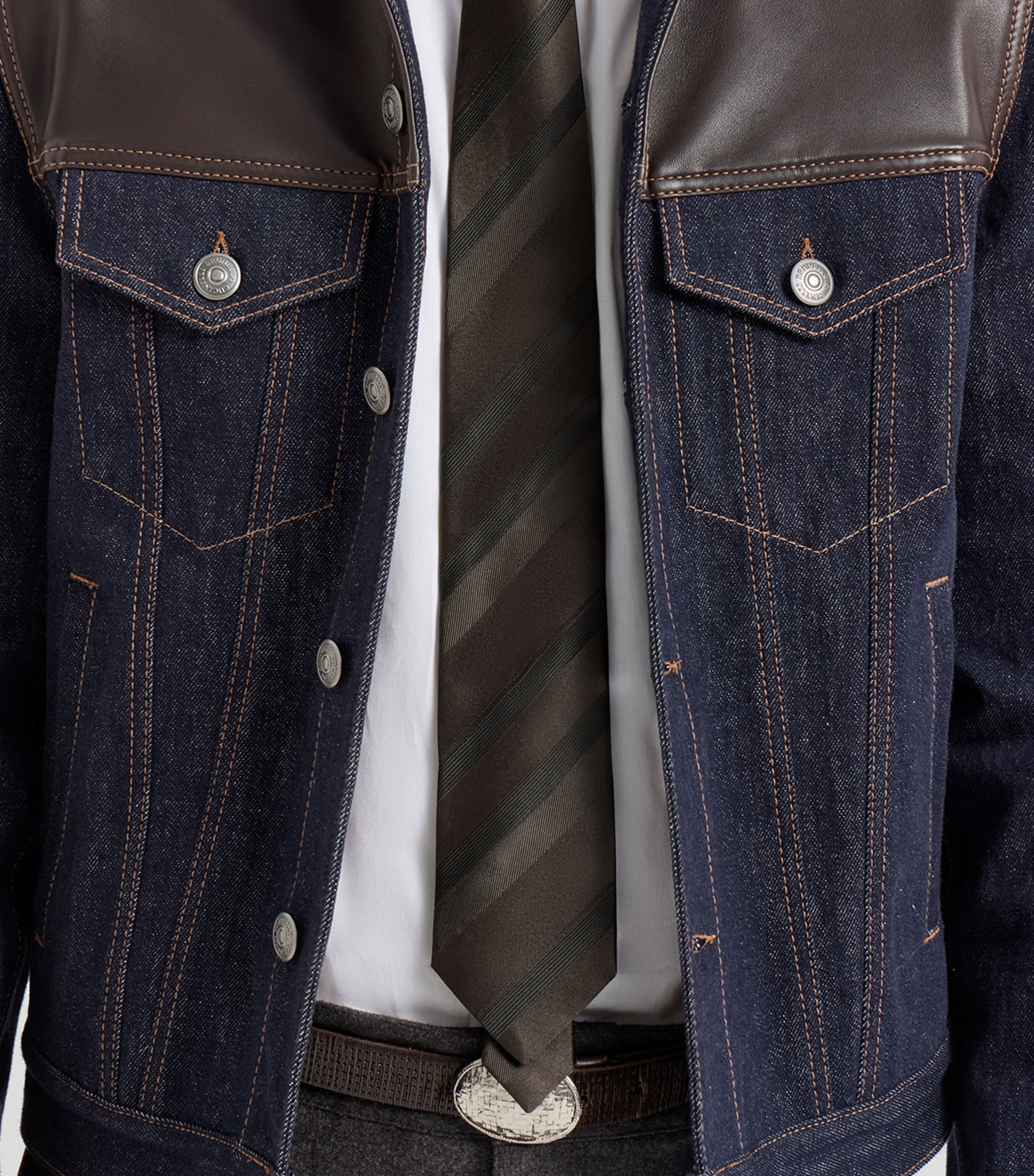 Brunello Cucinelli Silk Geometric Tie Image 2