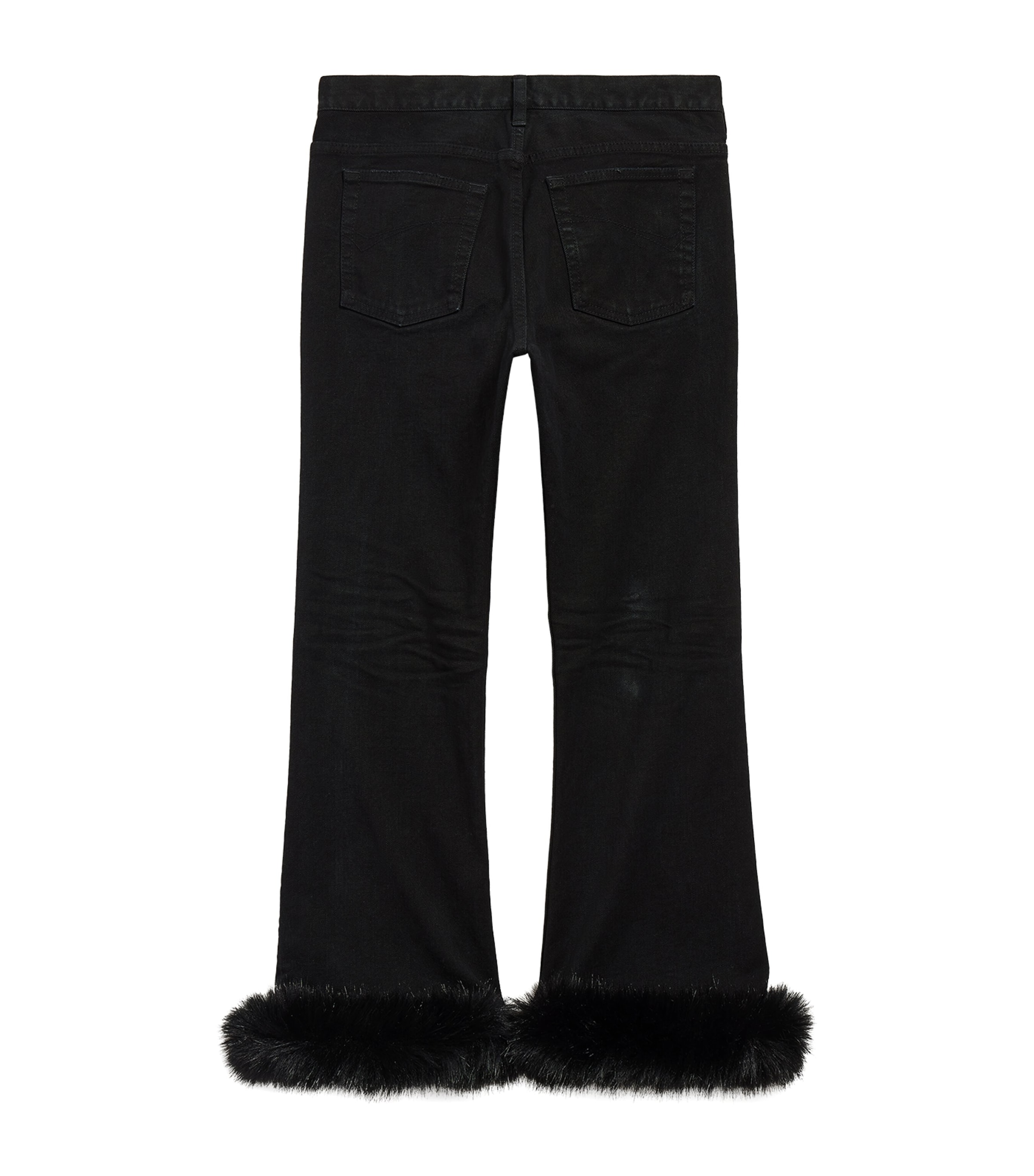 Faux Fur-Trim Capri Trousers 1105 Image 5