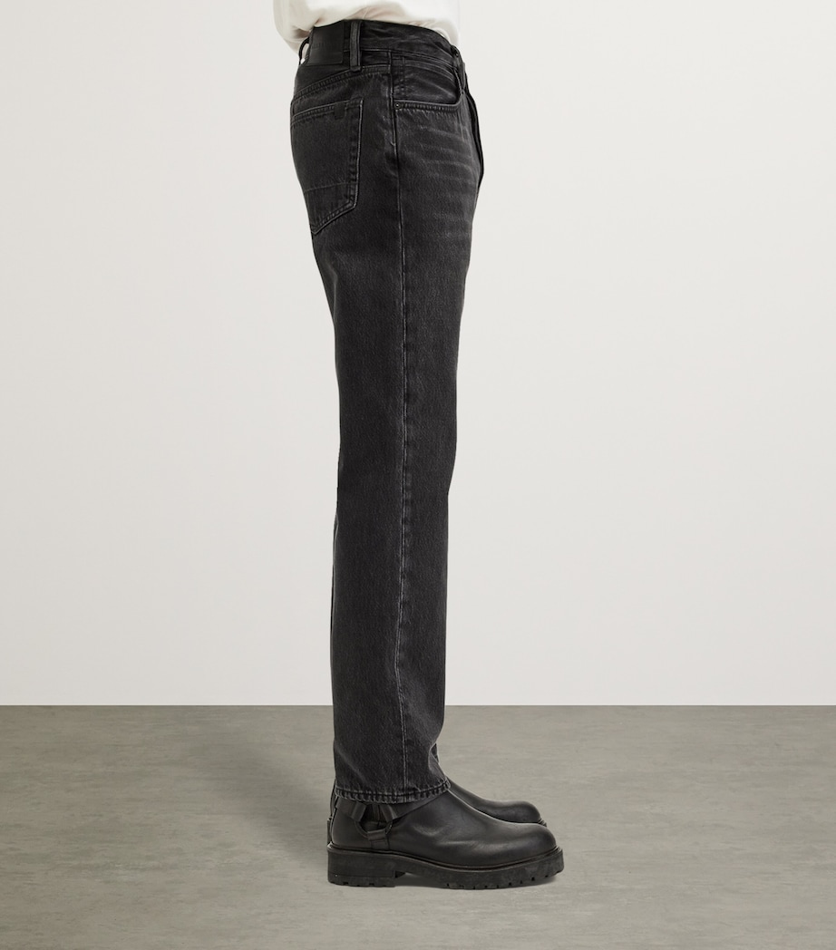 AllSaints Mens Reid Straight Jeans Black Image 6
