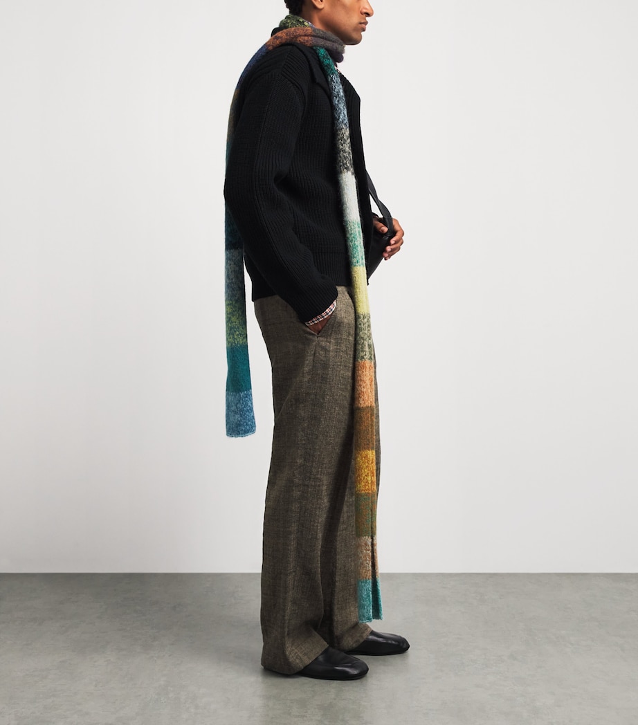 DRIES VAN NOTEN Alpaca-Blend Patchwork Scarf Image 2