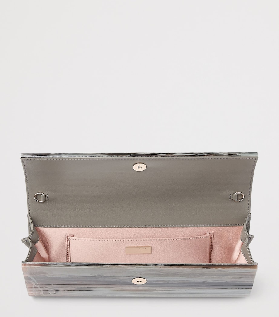Jimmy Choo Sweetie Panelled Clutch Bag Grey Mix Image 5