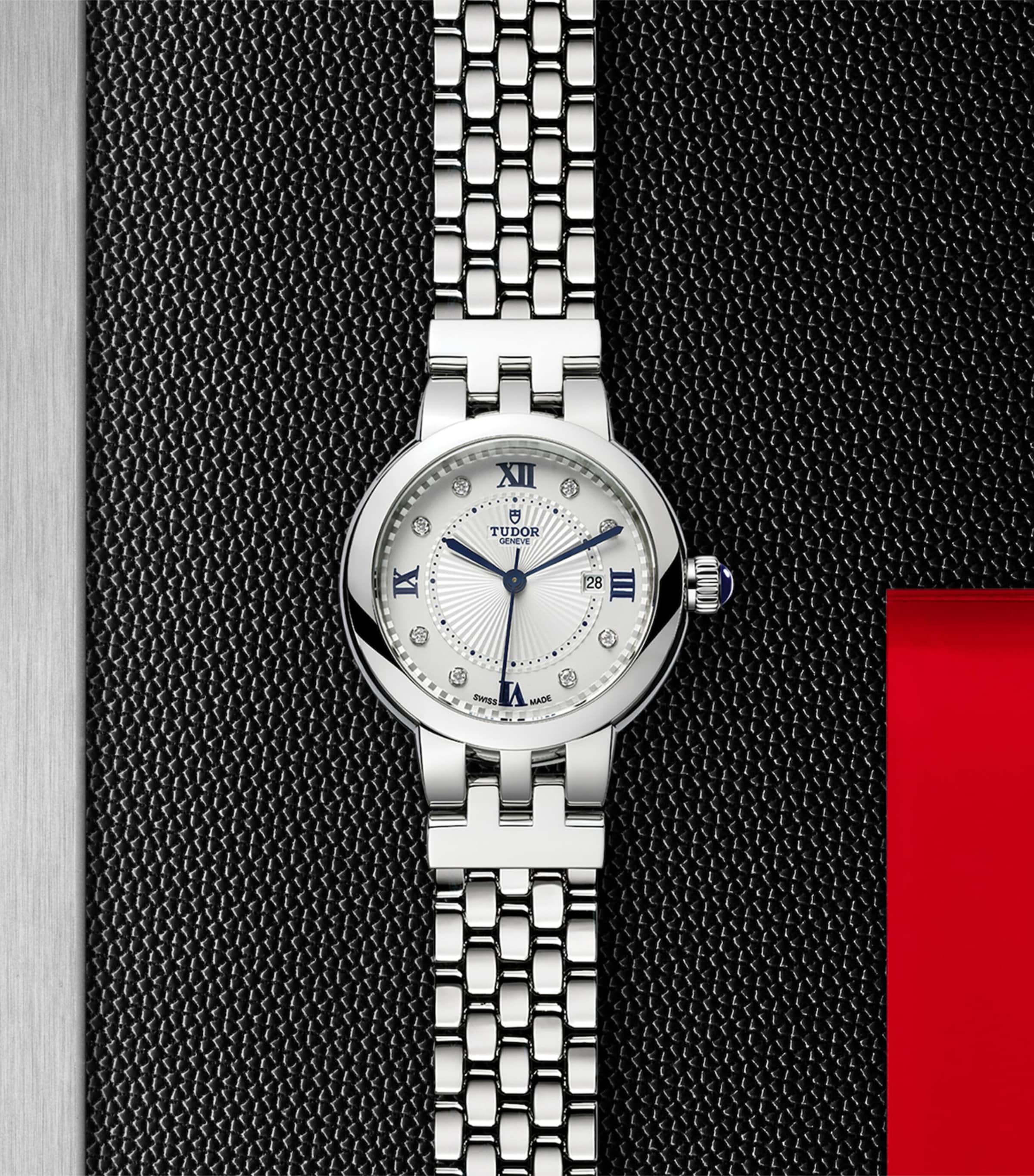 Clair de Rose Stainless Steel and Diamond Watch 30mm WHITE Image 5