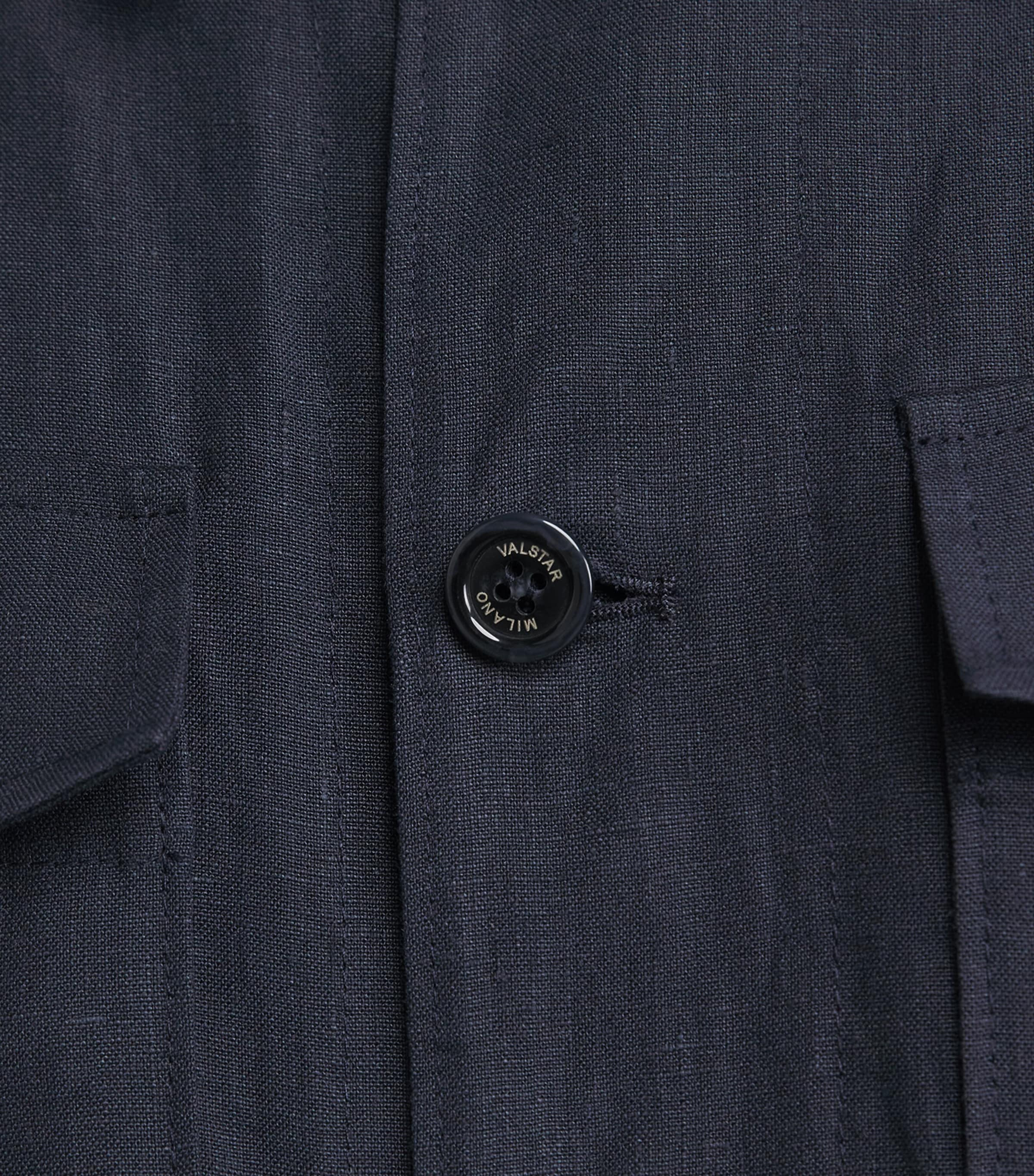Valstar Mens Linen Overshirt Notte Image 3