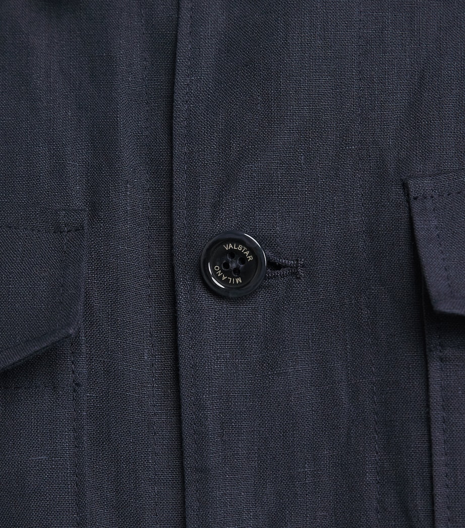 Valstar Mens Linen Overshirt Notte Image 3