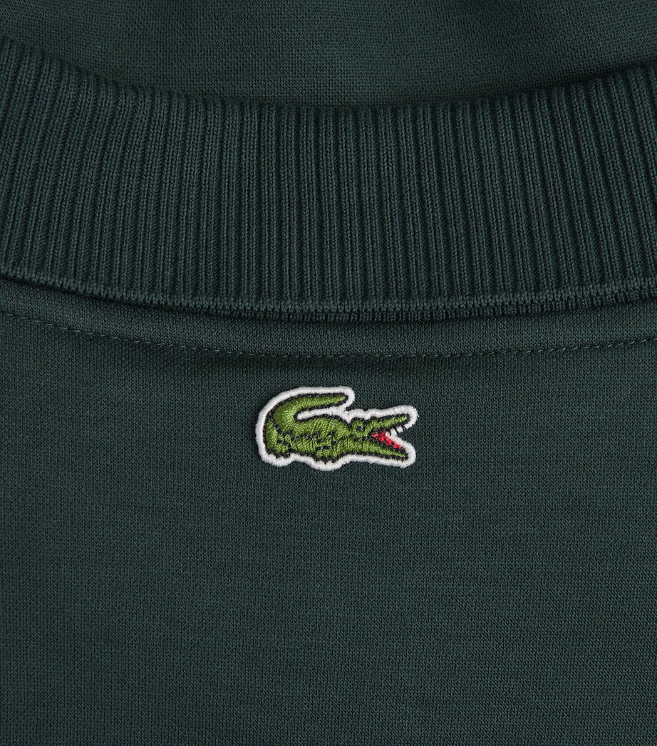 Lacoste Mens Cotton-Blend Badge Sweatshirt Sinople Image 6