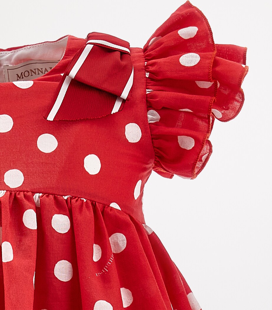 Cotton Tiered Dress (3-36 Months) ROSSO + BIANCO Image 4